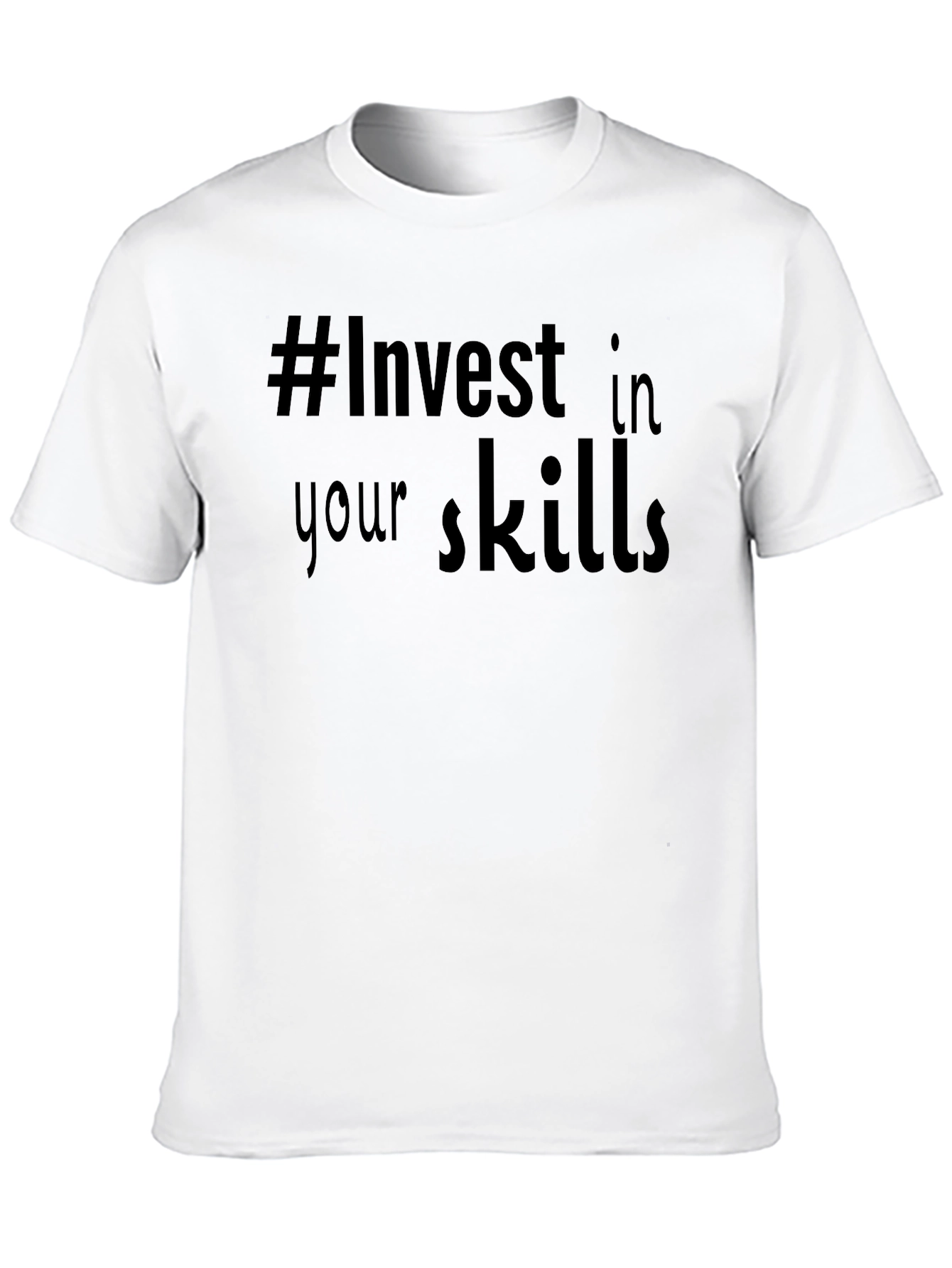 Invest In Your Skills Black Graphic Tee