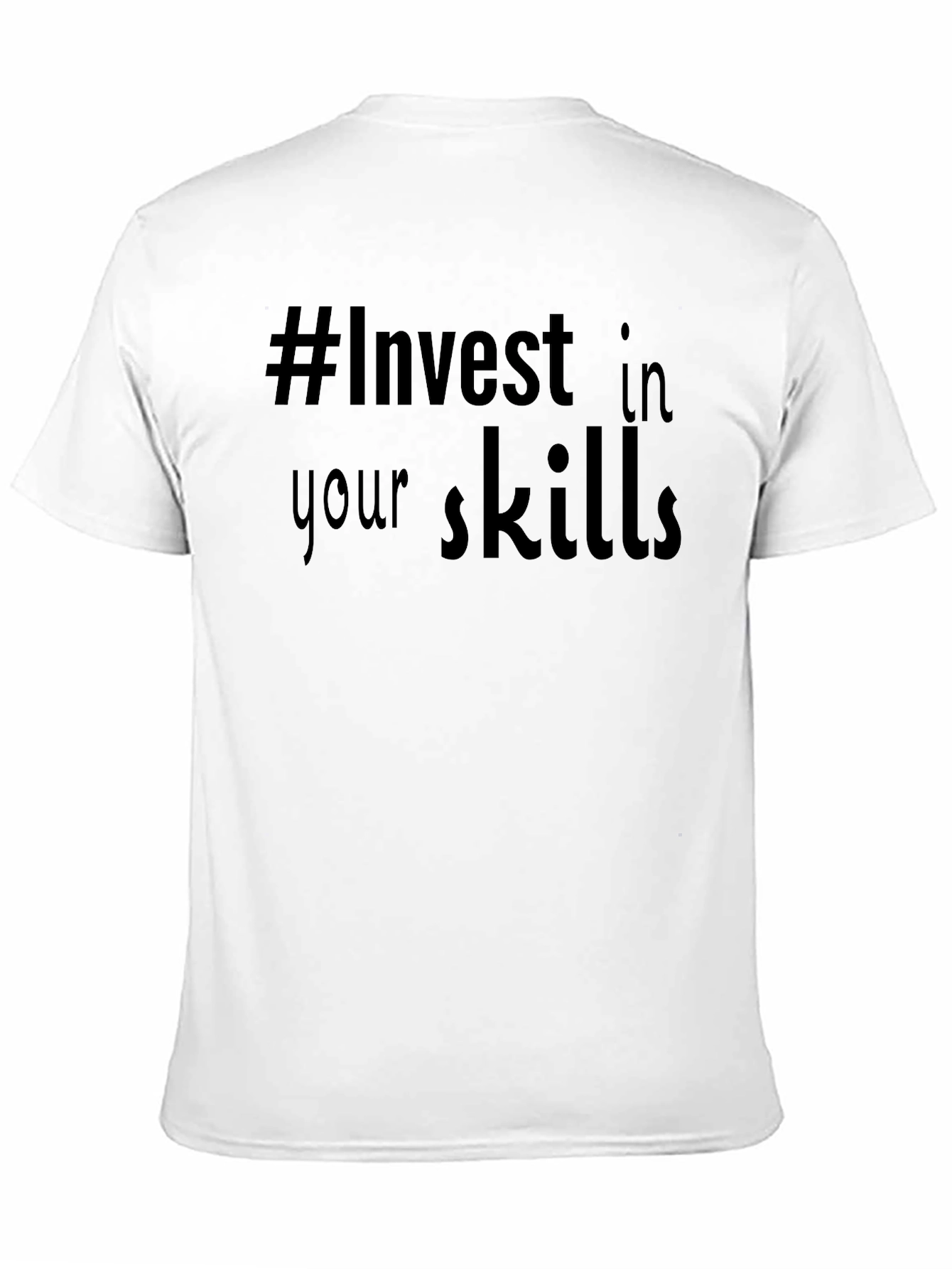 Invest In Your Skills Black Graphic Tee