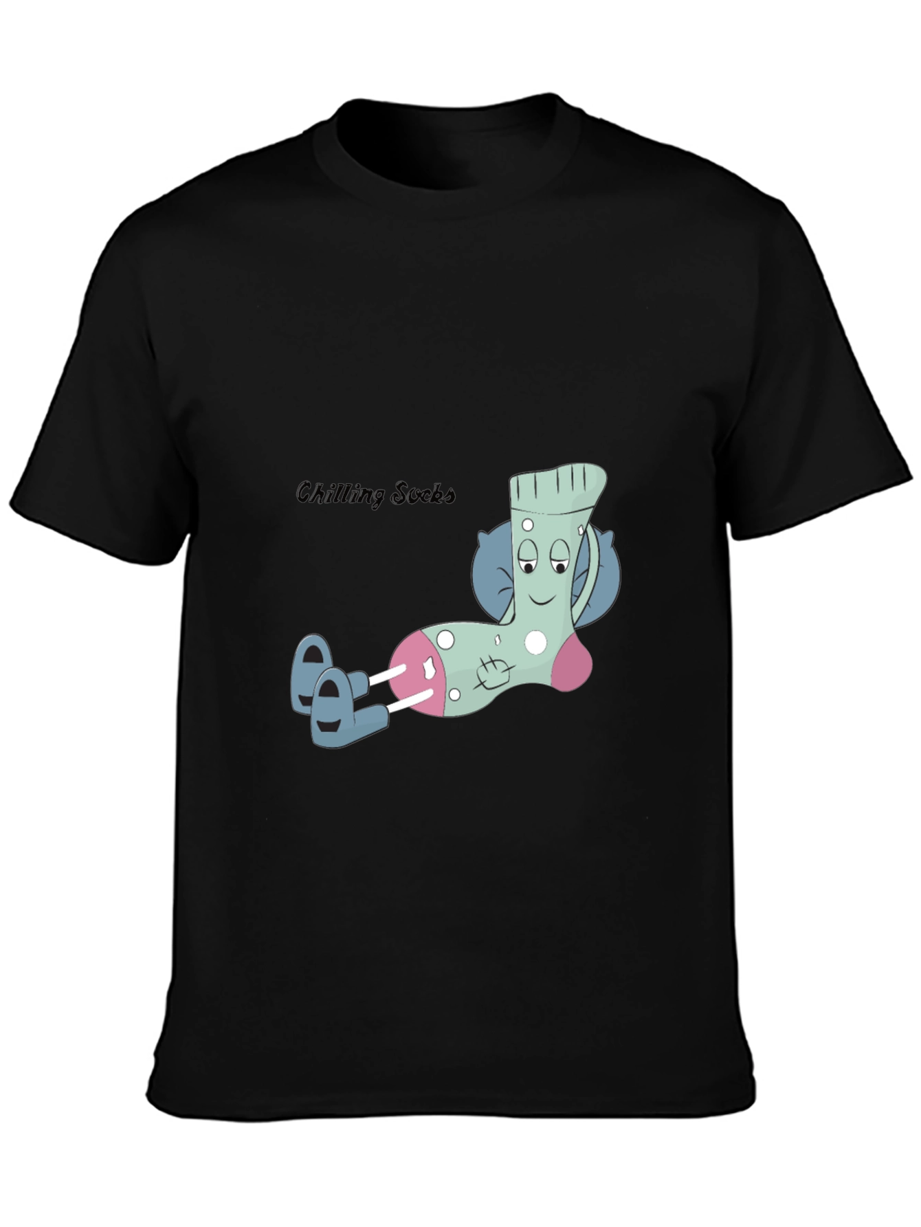 Relaxing Sock Graphic Tee - Cool & Comfortable