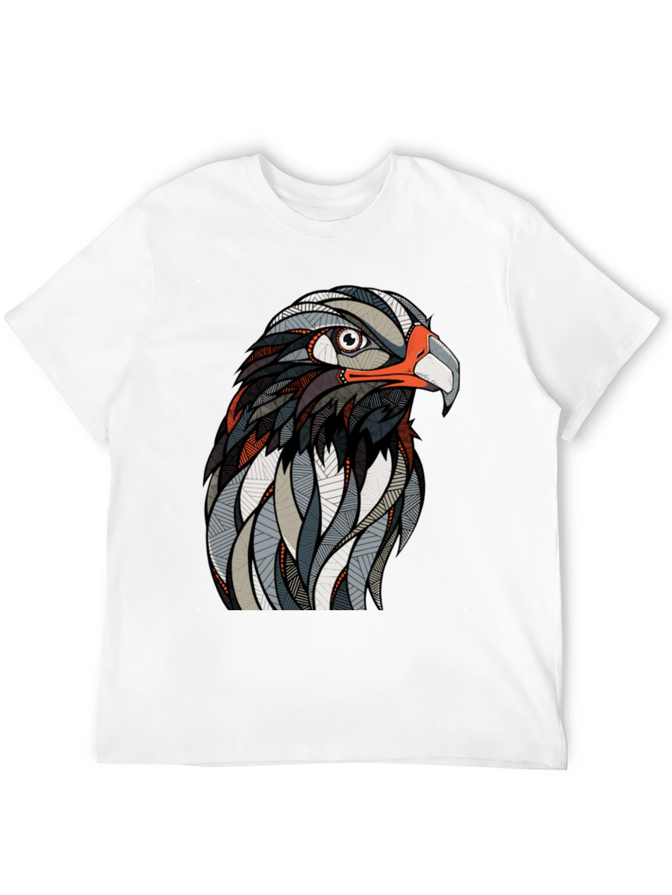 Hawk Graphic Print Black T-Shirt