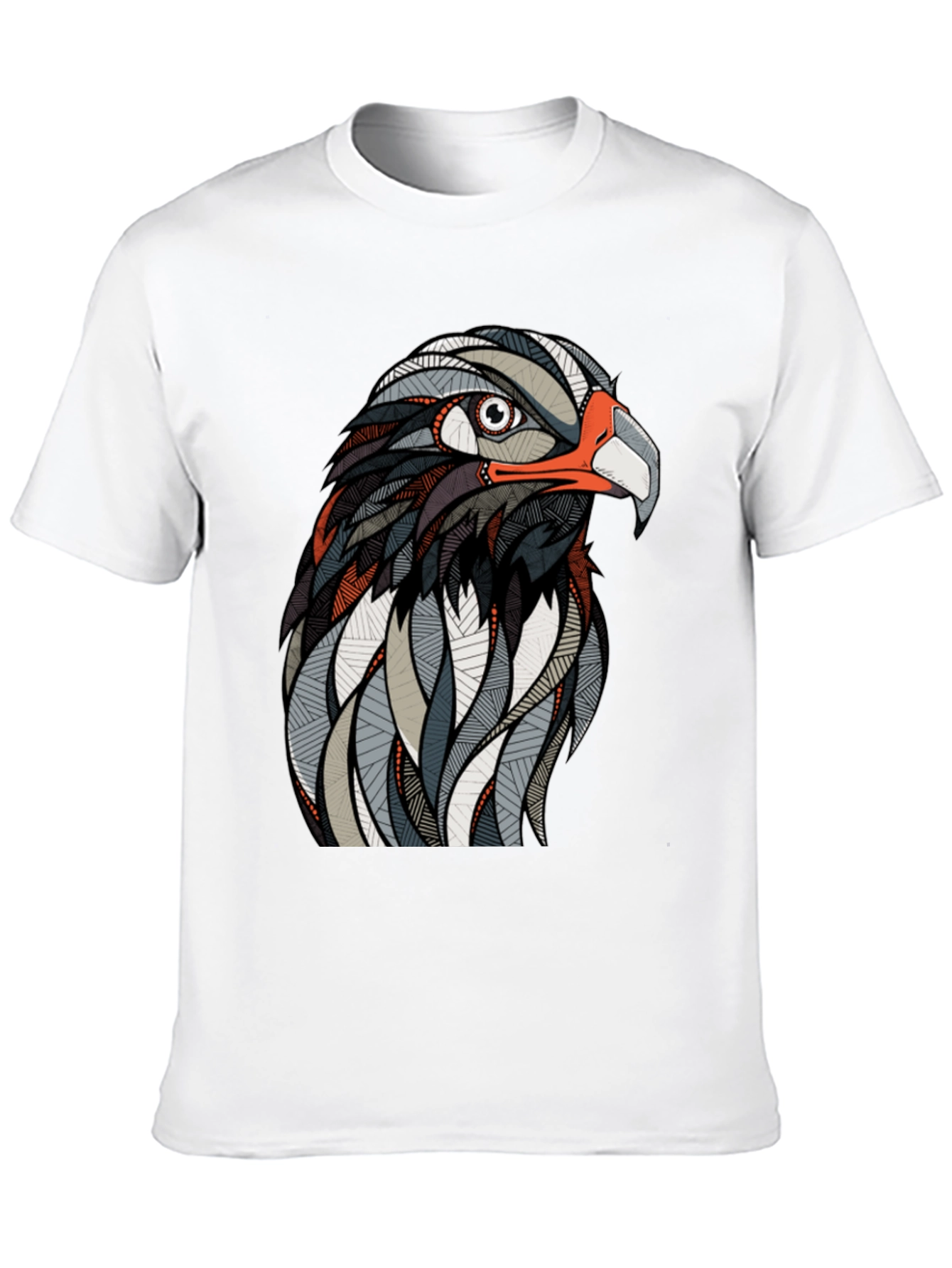 Hawk Graphic Print Black T-Shirt