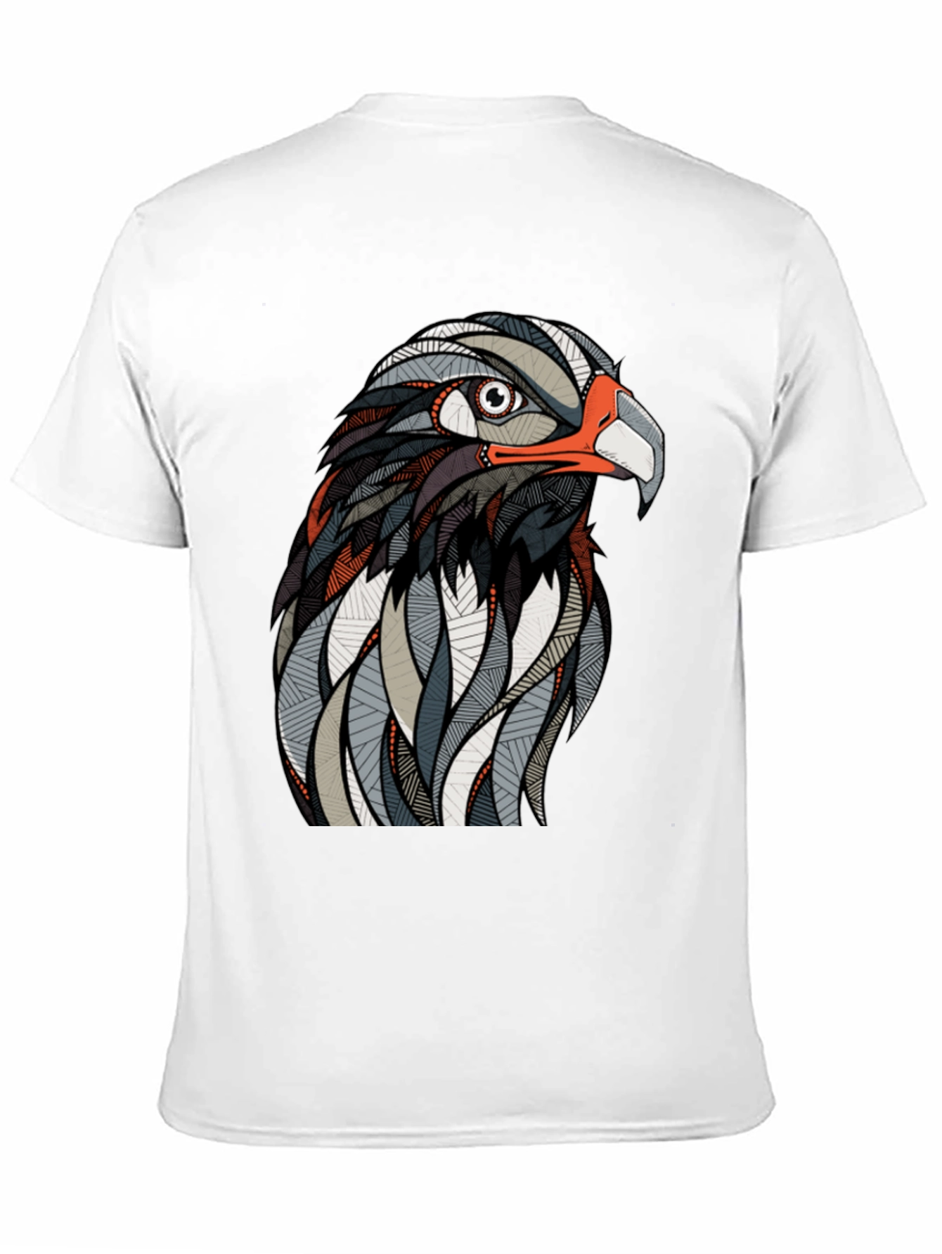 Hawk Graphic Print Black T-Shirt