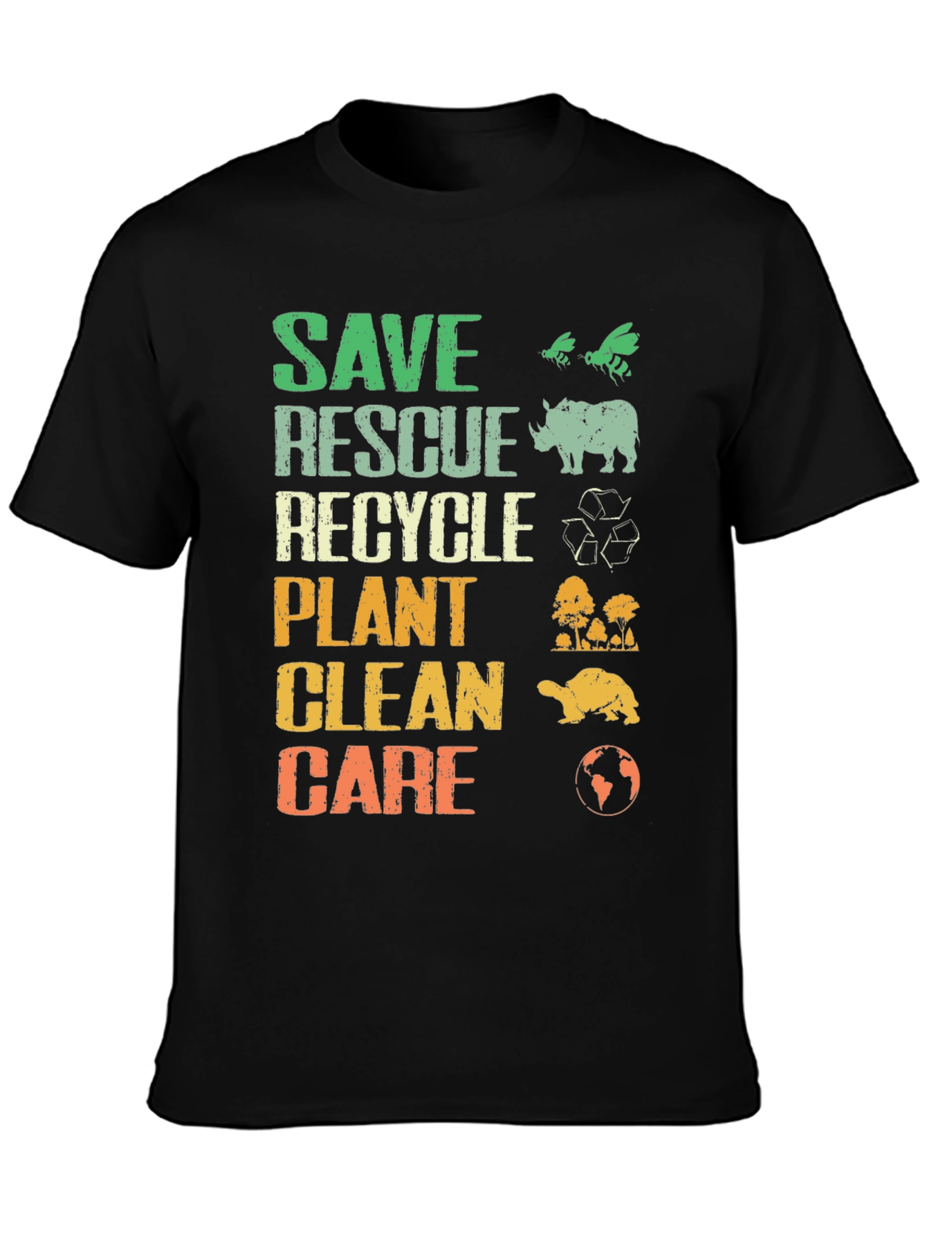 Eco-Friendly Environmental T-Shirt - Save Rescue Recycle