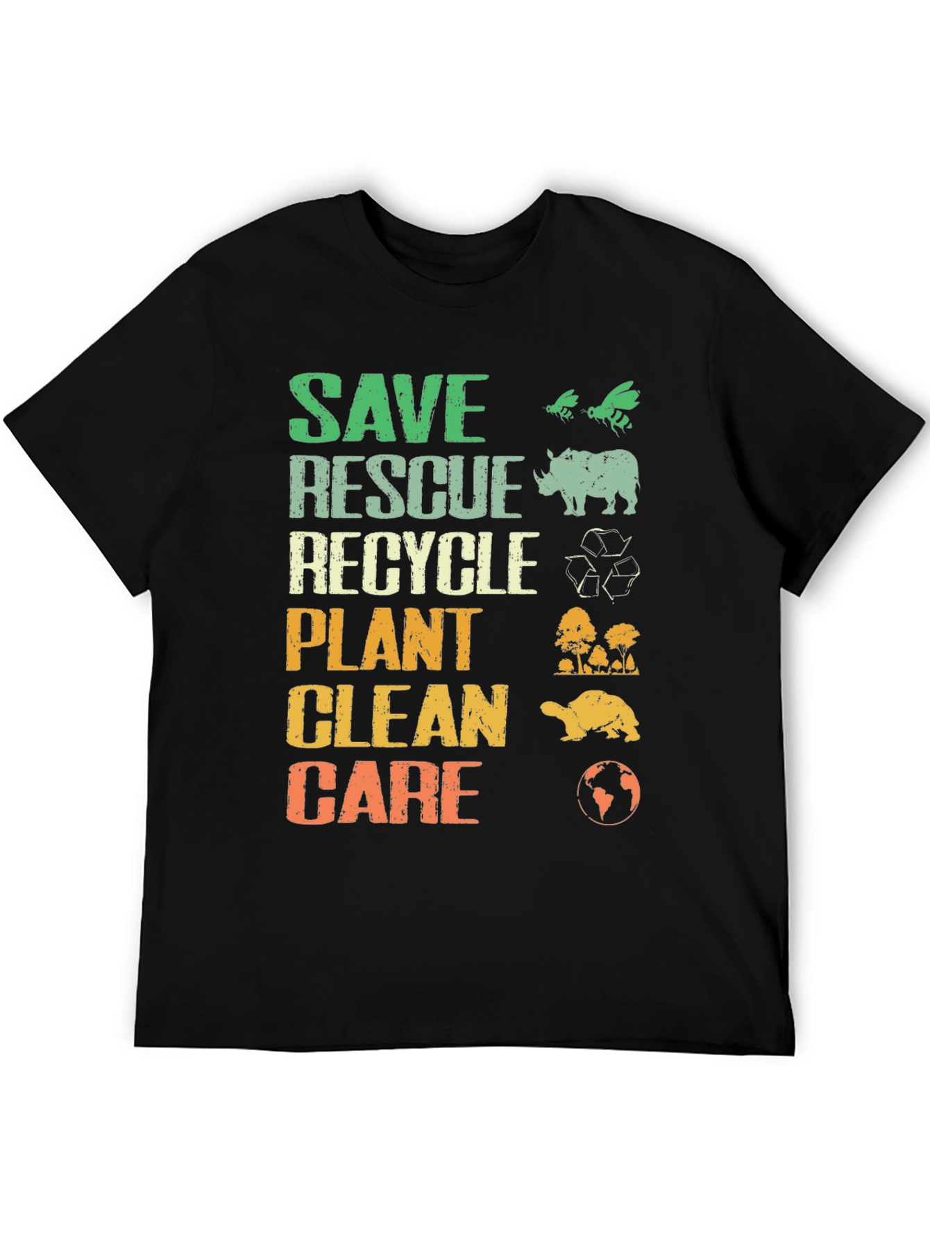 Eco-Friendly Environmental T-Shirt - Save Rescue Recycle