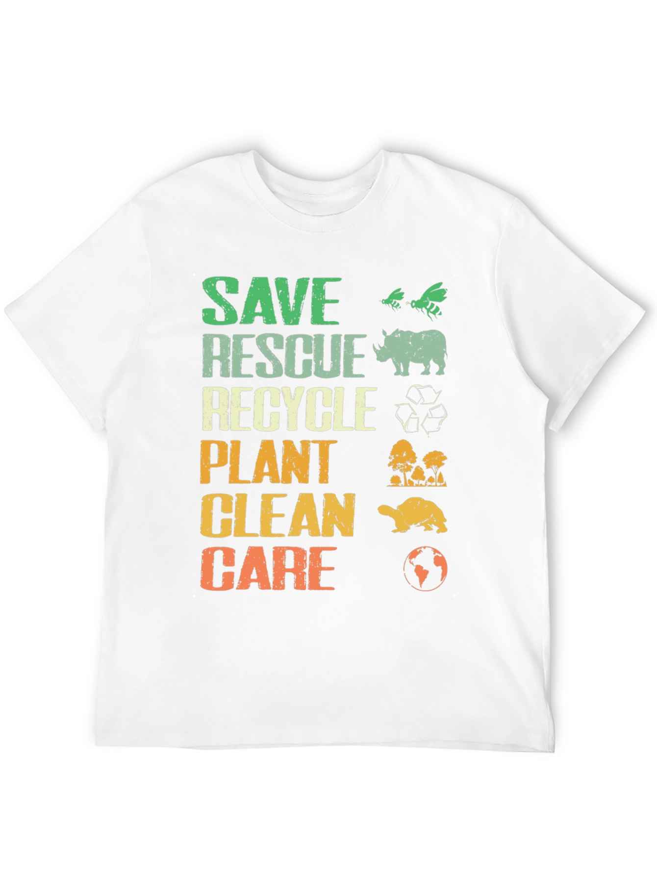 Eco-Friendly Environmental T-Shirt - Save Rescue Recycle