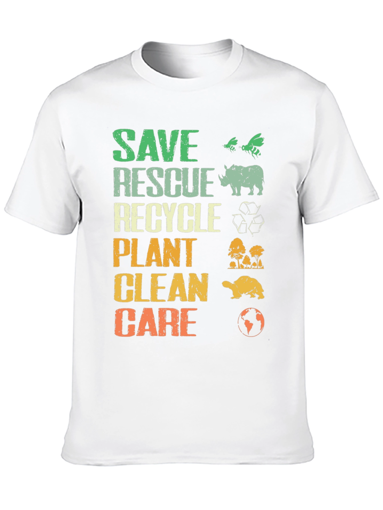 Eco-Friendly Environmental T-Shirt - Save Rescue Recycle