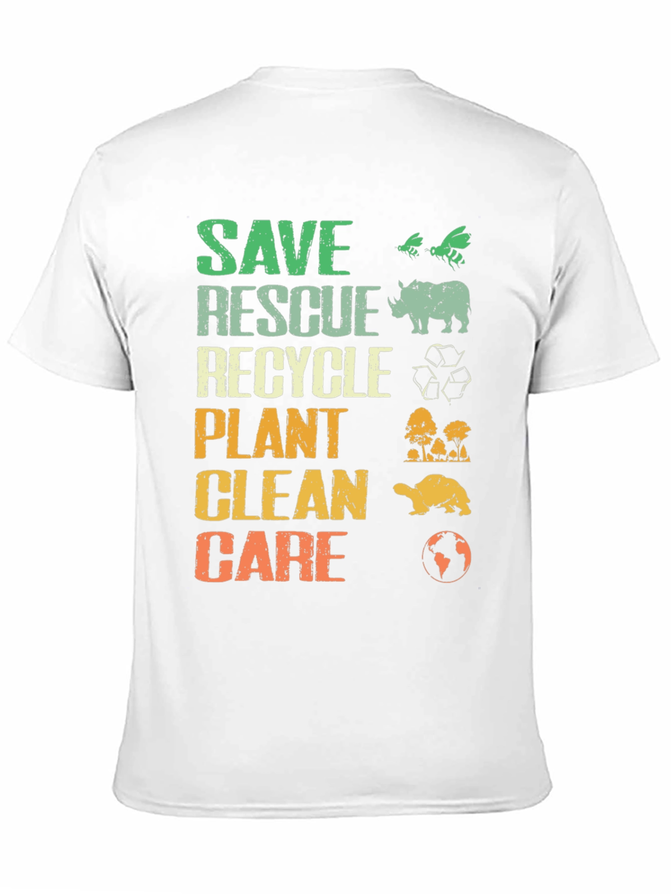 Eco-Friendly Environmental T-Shirt - Save Rescue Recycle
