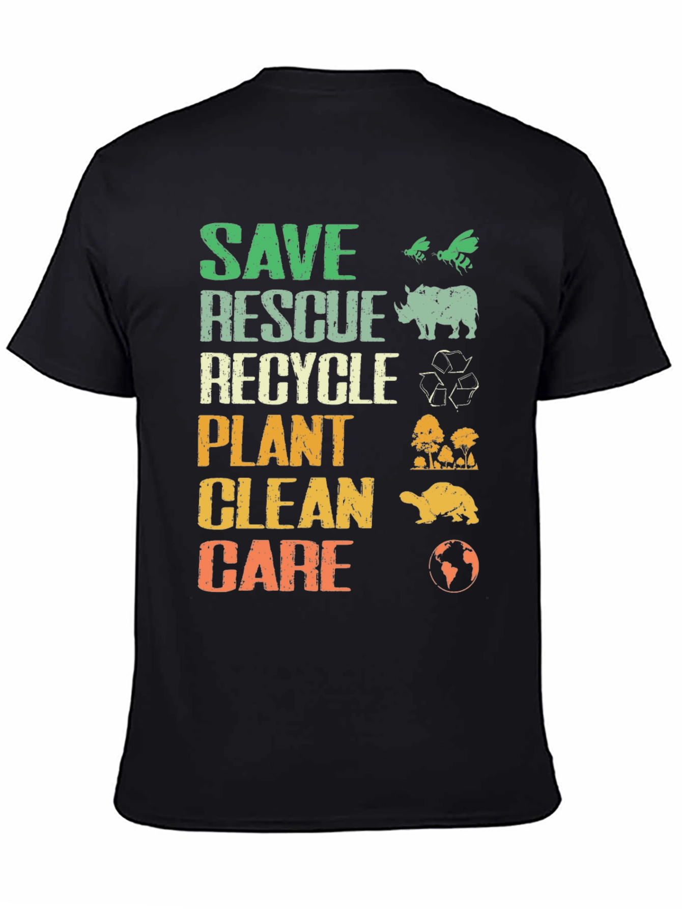Eco-Friendly Environmental T-Shirt - Save Rescue Recycle