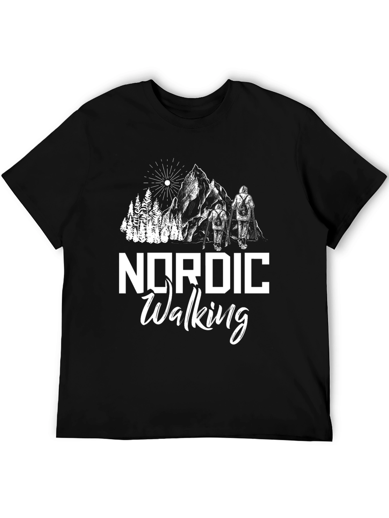 Nordic Walking Graphic T-Shirt - Outdoor Adventure