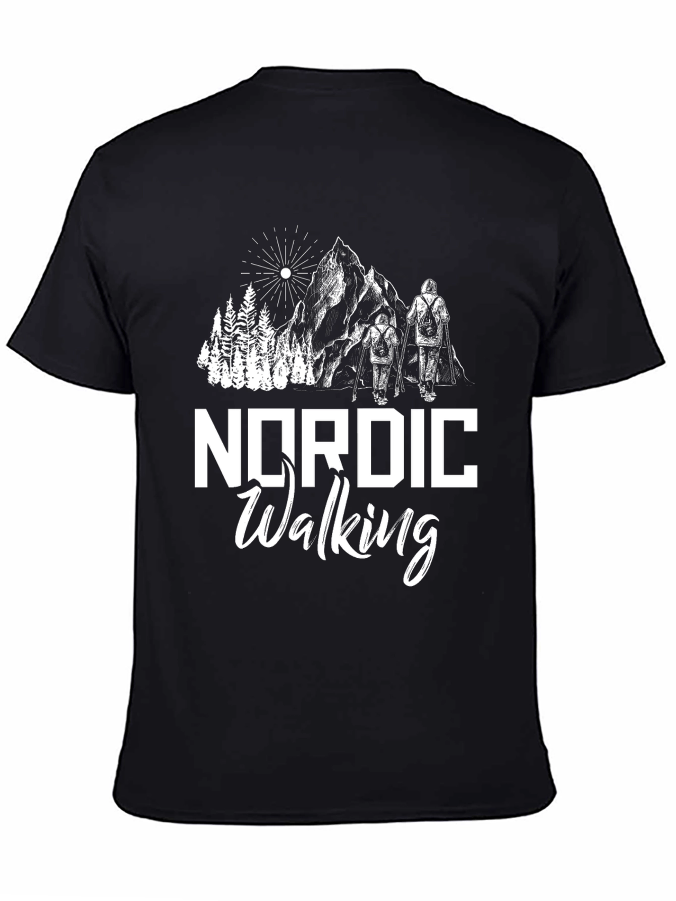 Nordic Walking Graphic T-Shirt - Outdoor Adventure