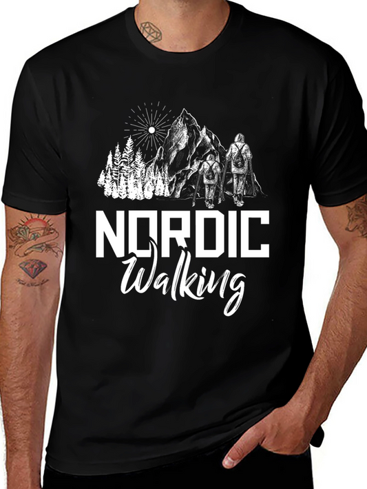Nordic Walking Graphic T-Shirt - Outdoor Adventure