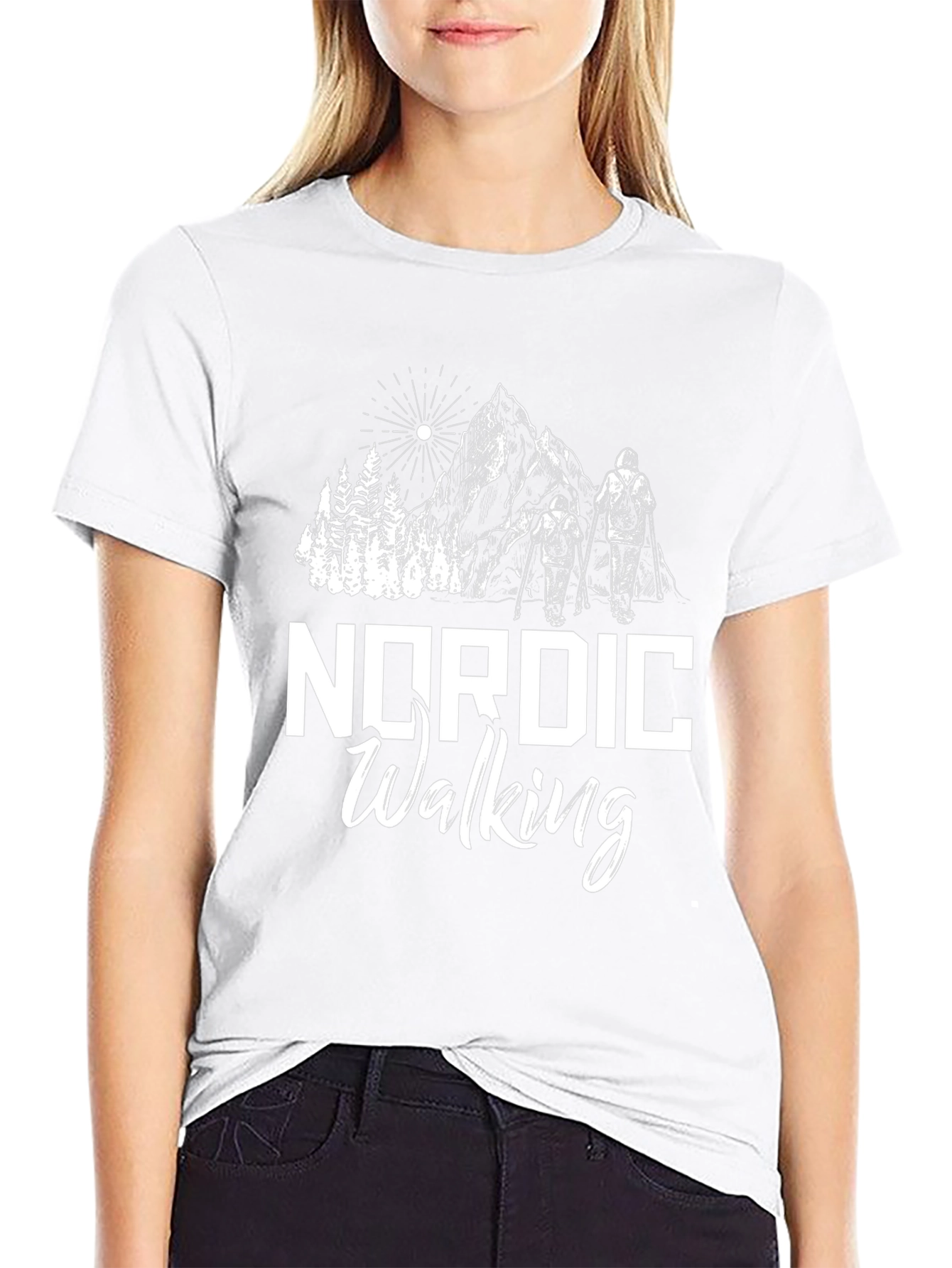 Nordic Walking Graphic T-Shirt - Outdoor Adventure