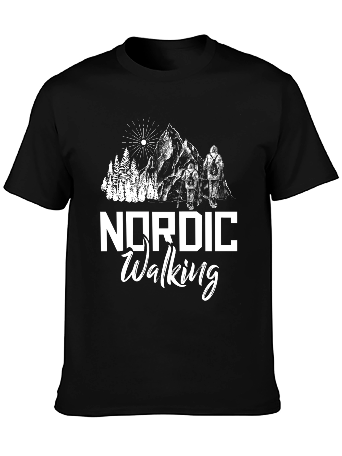 Nordic Walking Graphic T-Shirt - Outdoor Adventure
