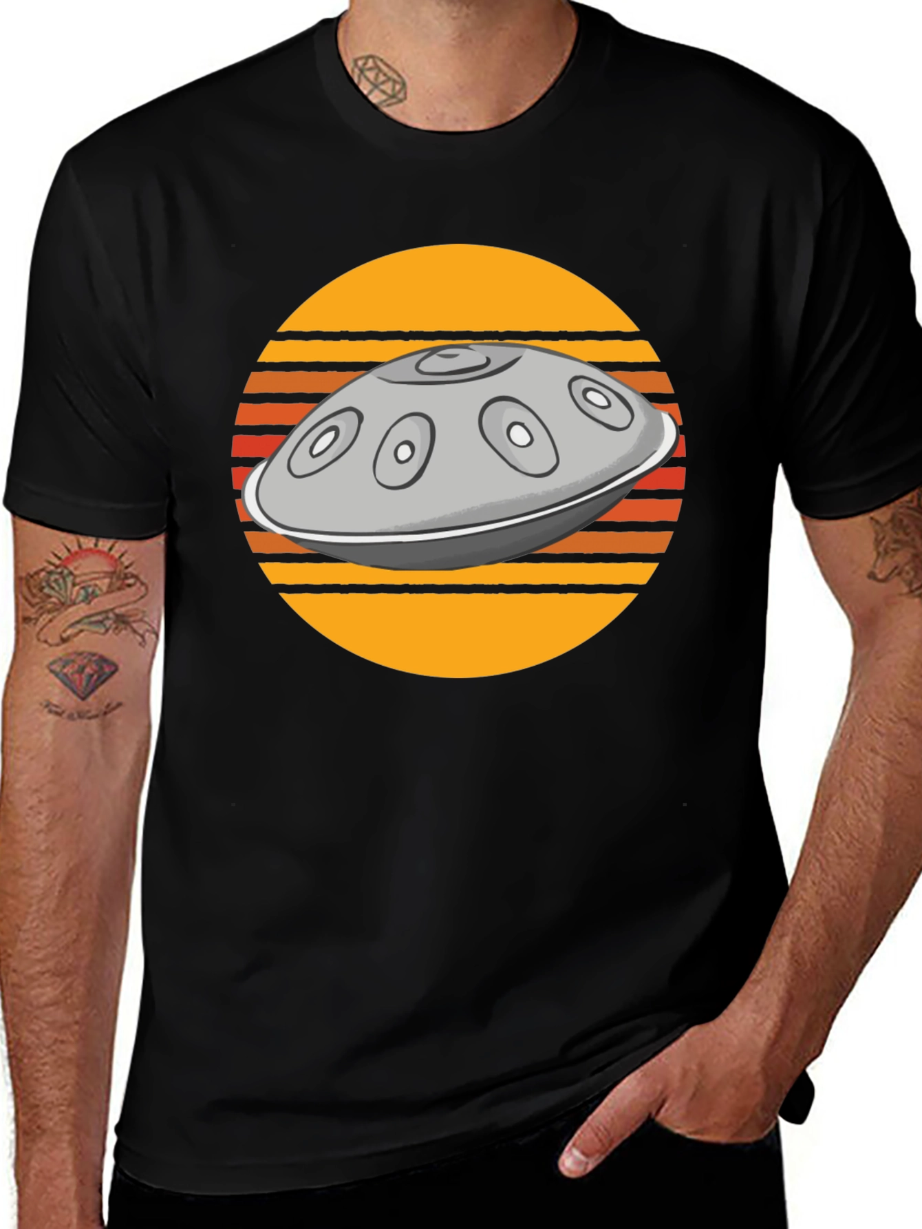 Retro Hang Drum Graphic Tee