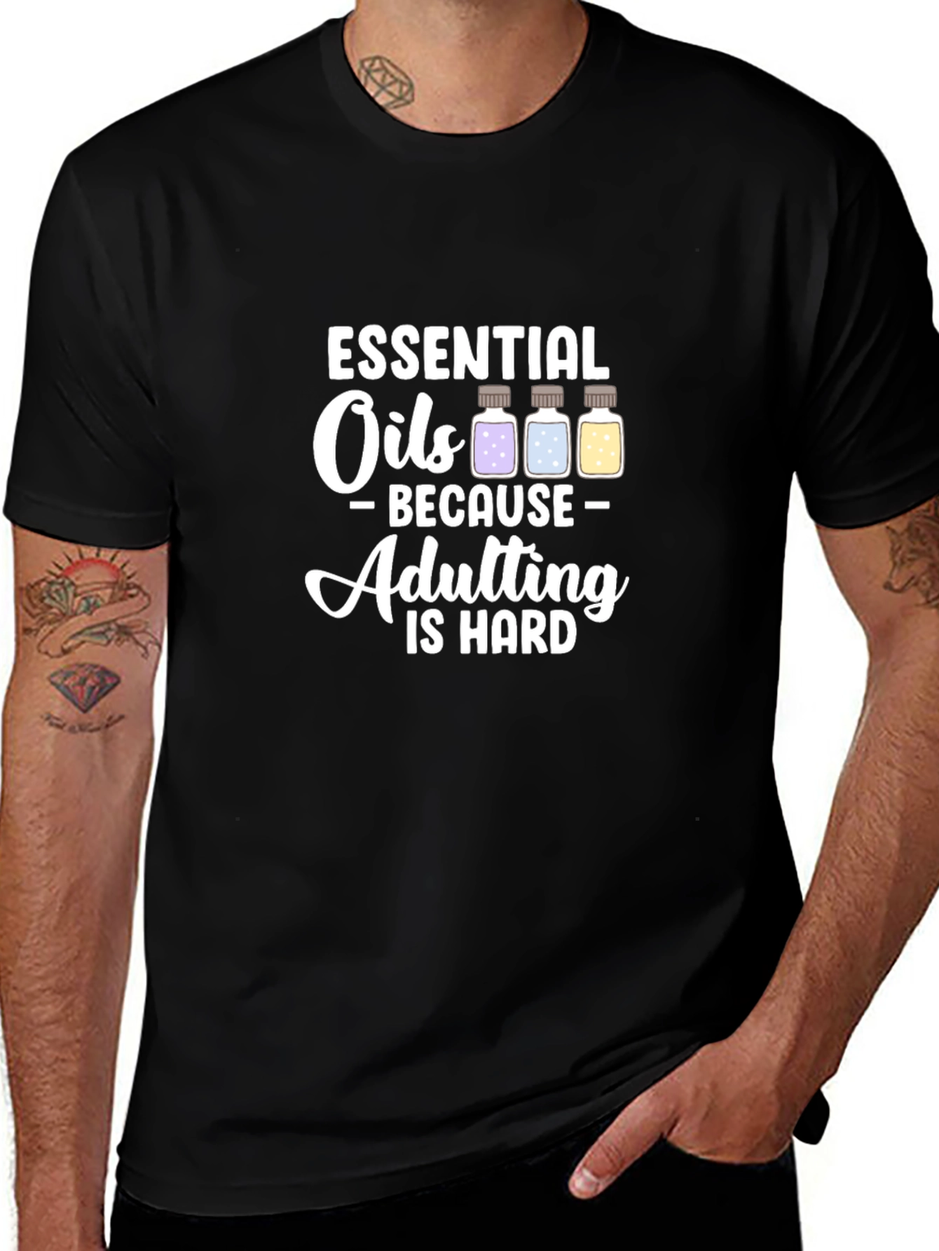 Essential Oils Adulting T-Shirt - Humor Tee