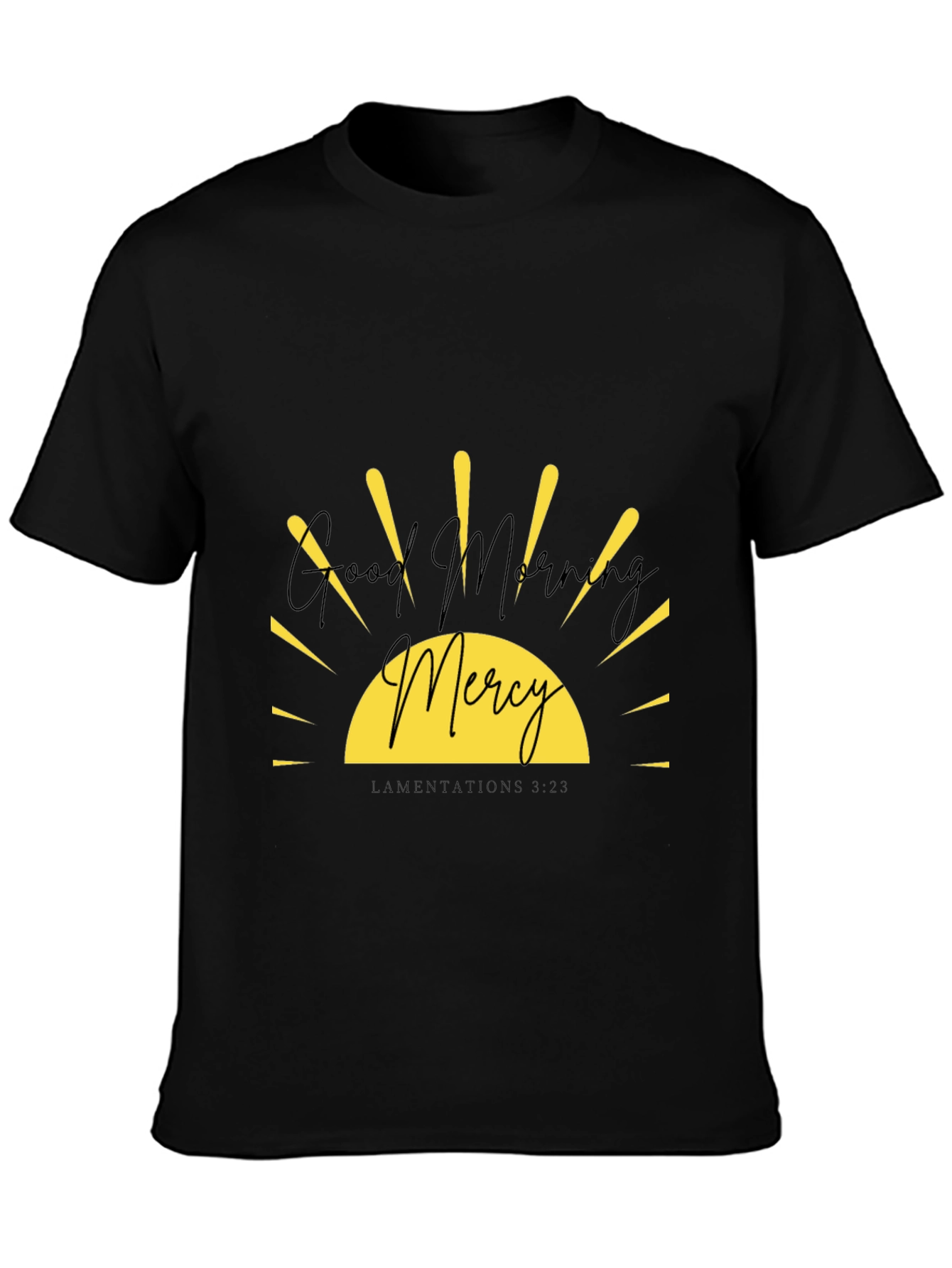 Good Morning Mercy Graphic Tee - Black