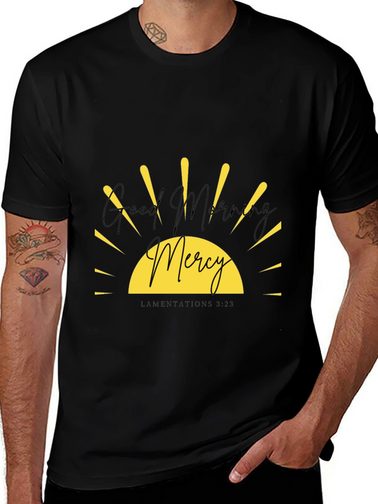 Good Morning Mercy Graphic Tee - Black