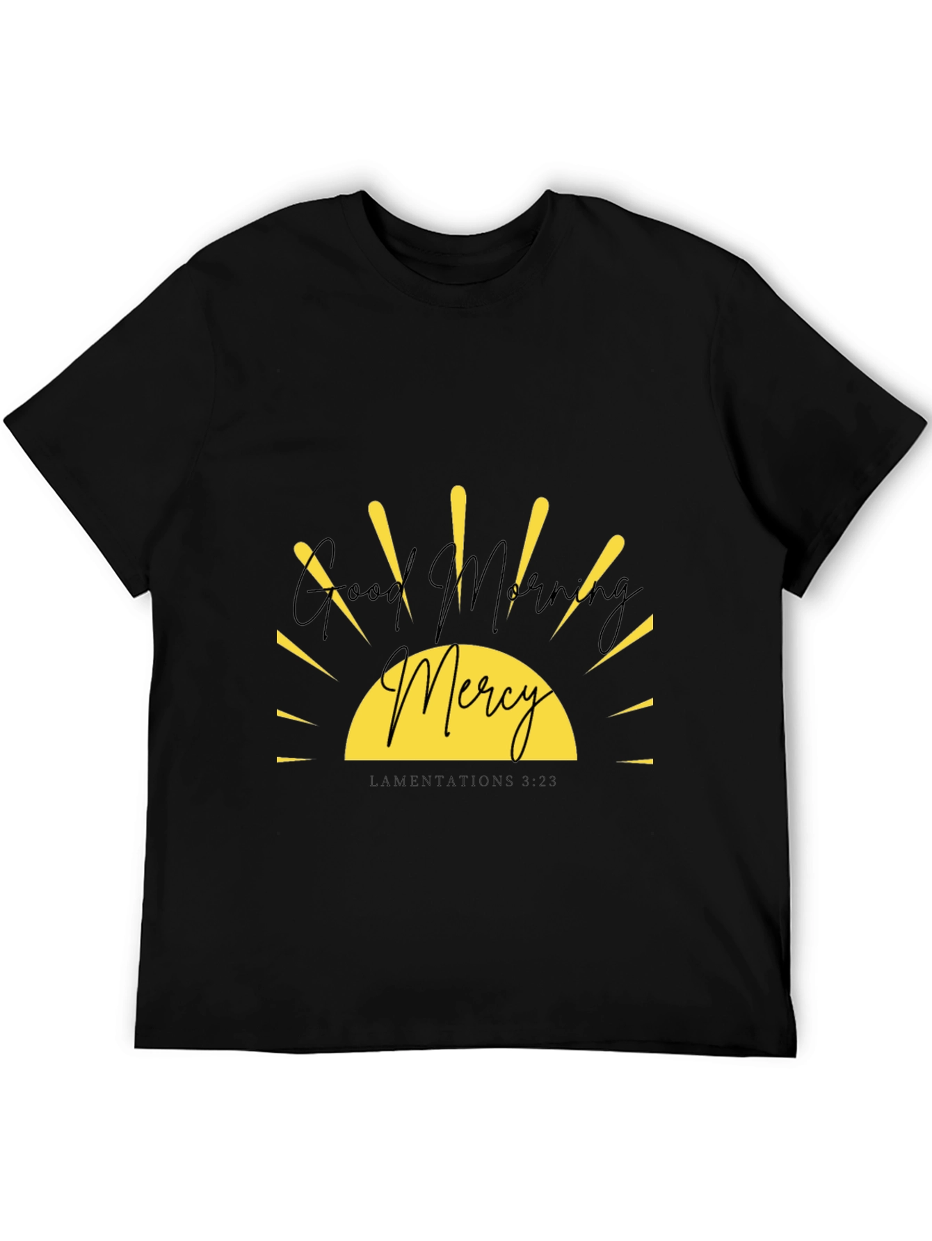 Good Morning Mercy Graphic Tee - Black