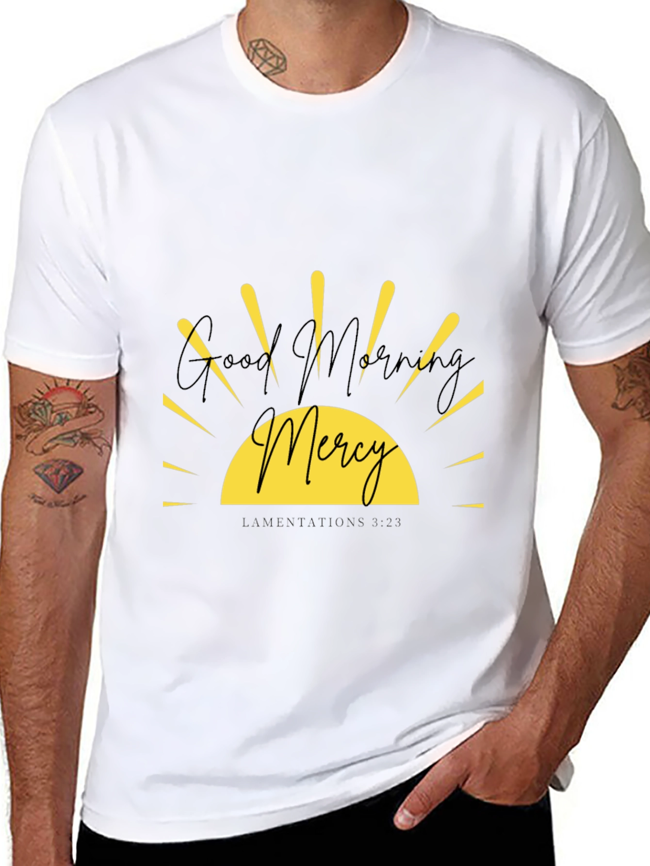Good Morning Mercy Graphic Tee - Black