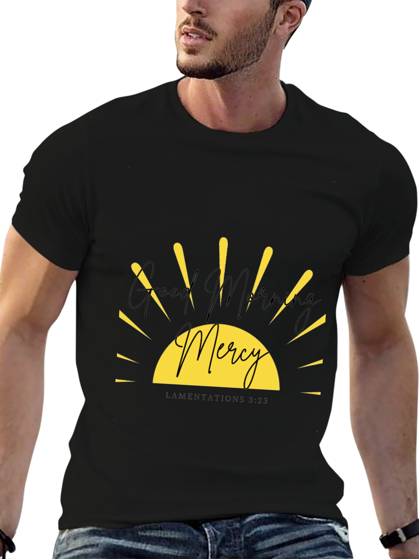 Good Morning Mercy Graphic Tee - Black