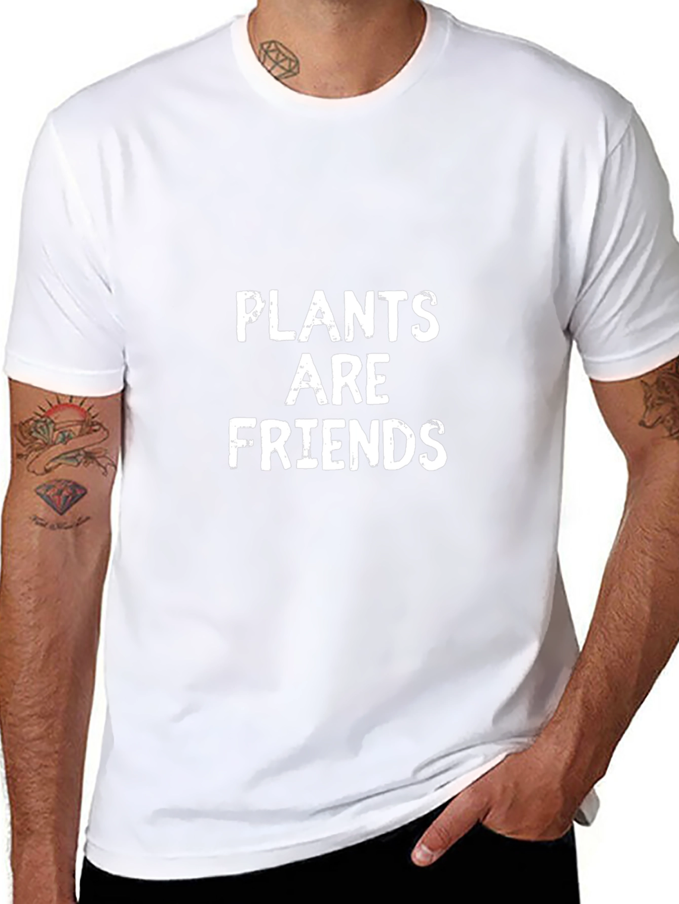 Plants are Friends Black Graphic Tee