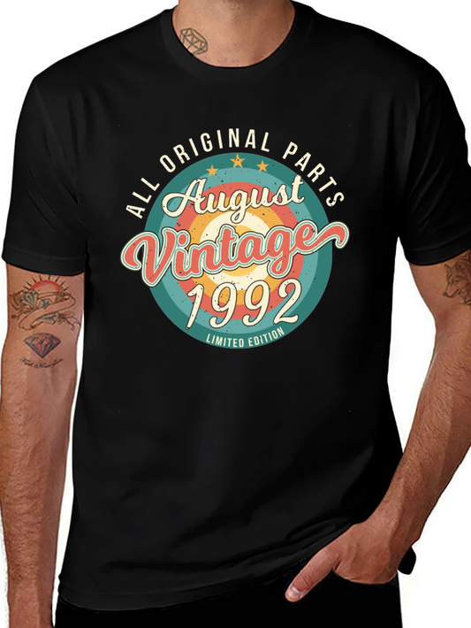 Vintage August 1992 Birthday T-Shirt