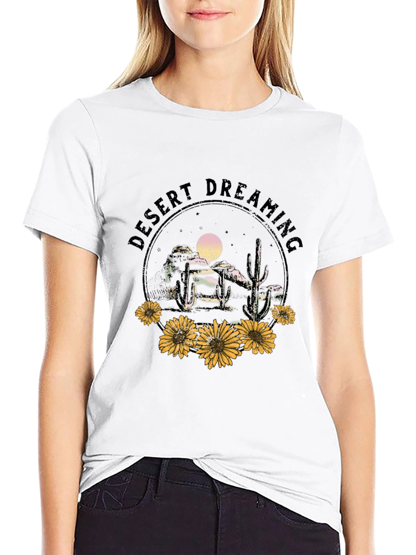 Desert Dreaming Graphic Tee - Black