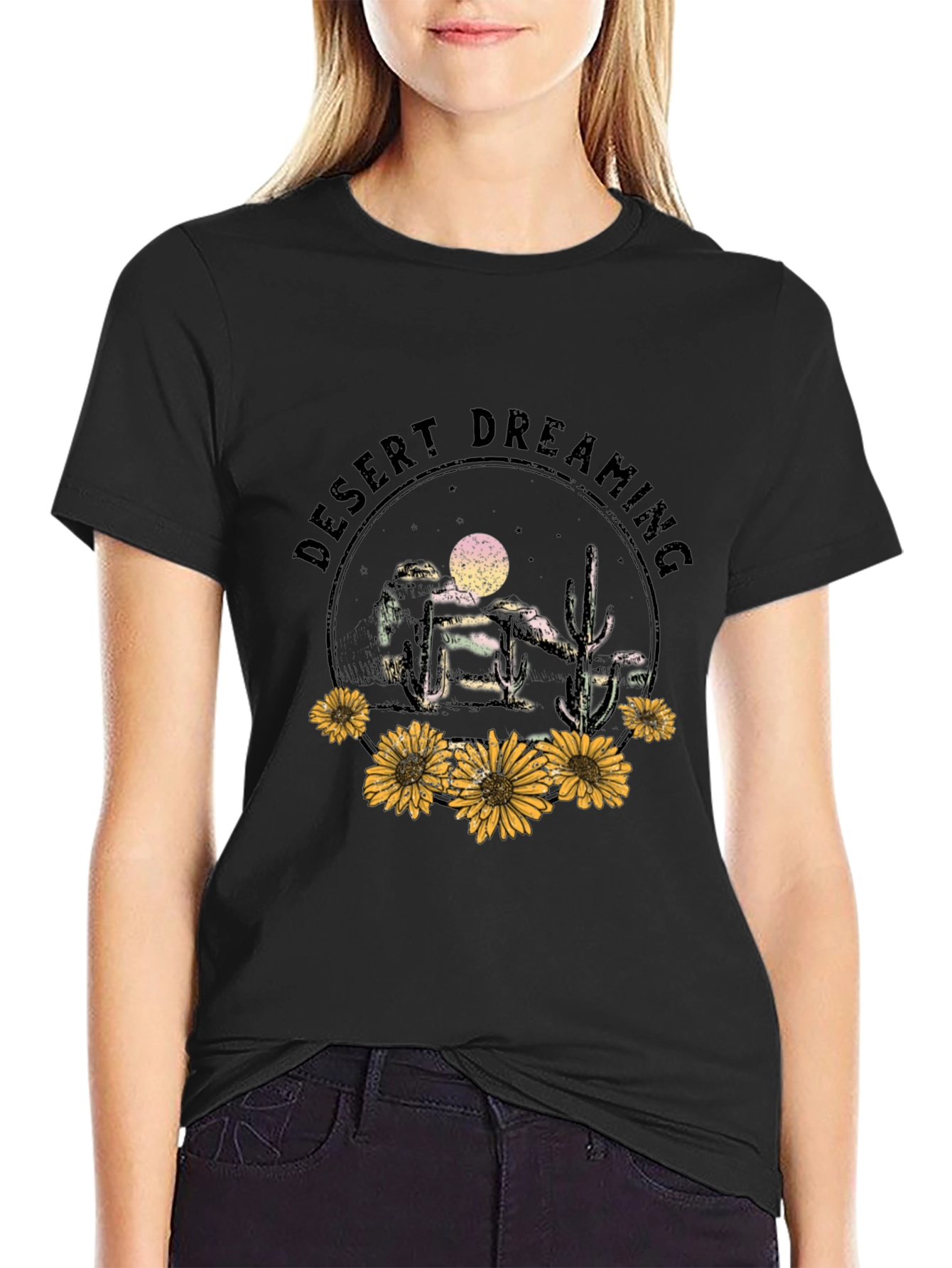 Desert Dreaming Graphic Tee - Black