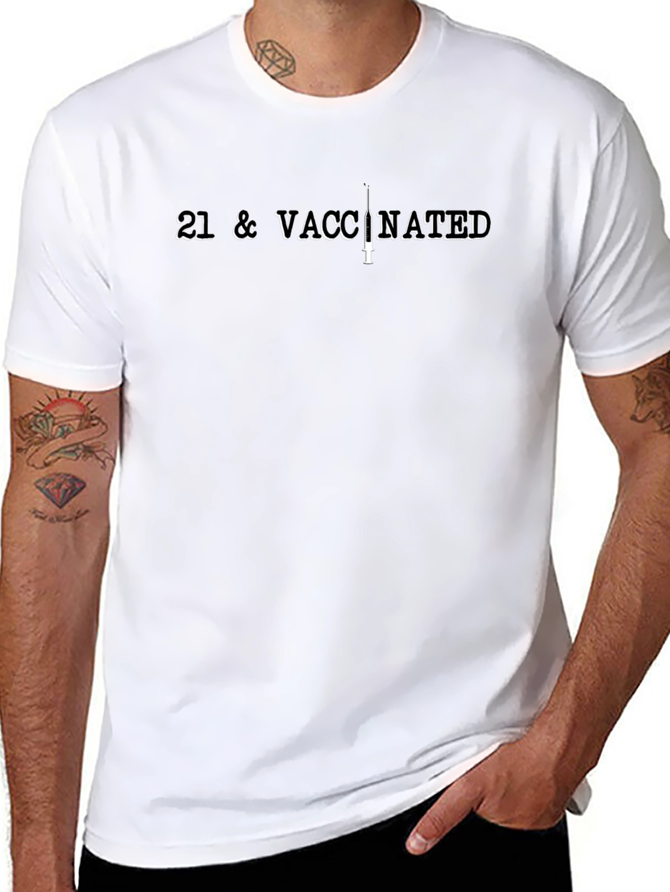 21 & Vaccinated T-Shirt - Funny Vaccination Tee