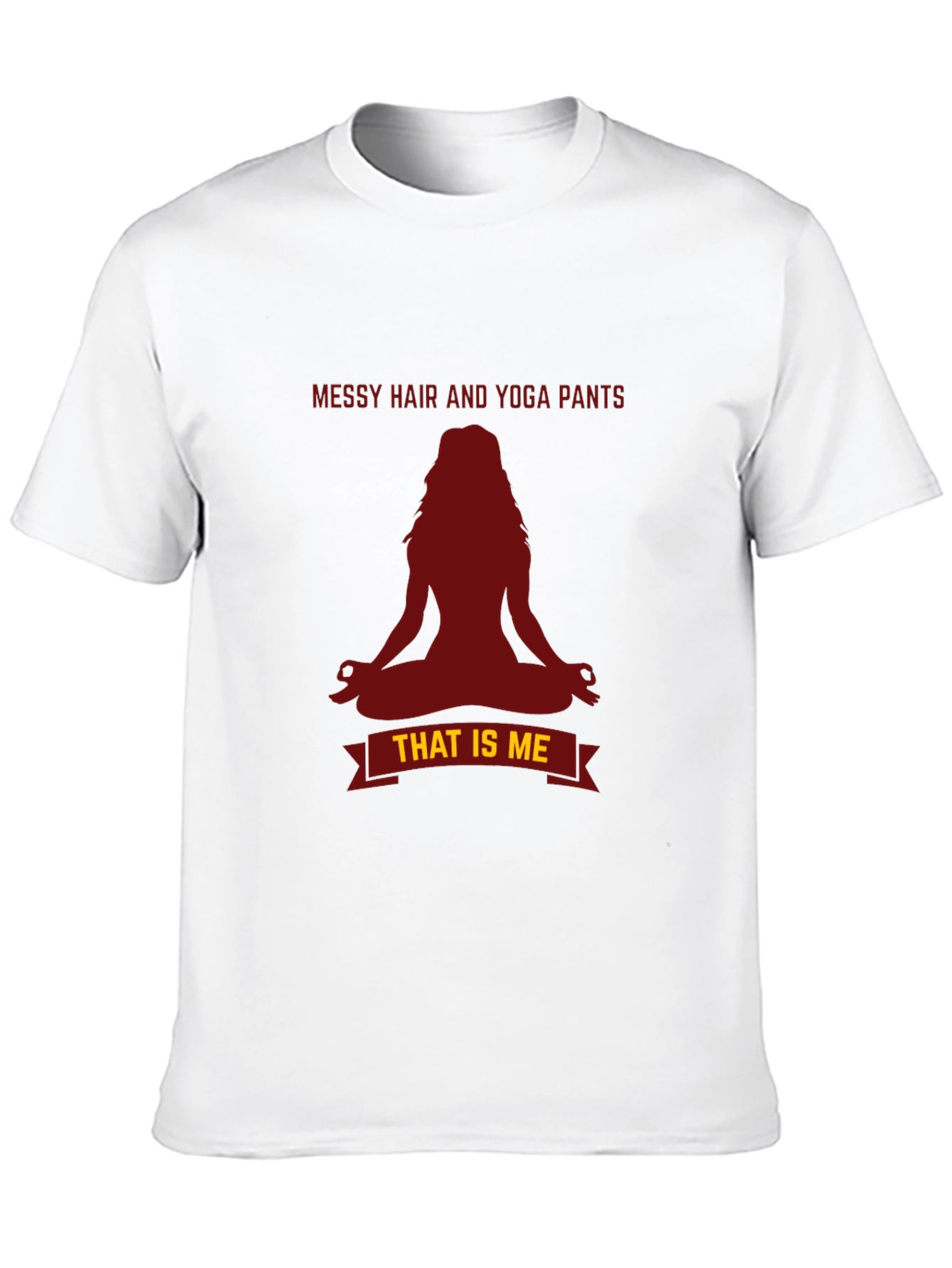 Messy Hair Yoga Pants T-Shirt - Relaxed Fit