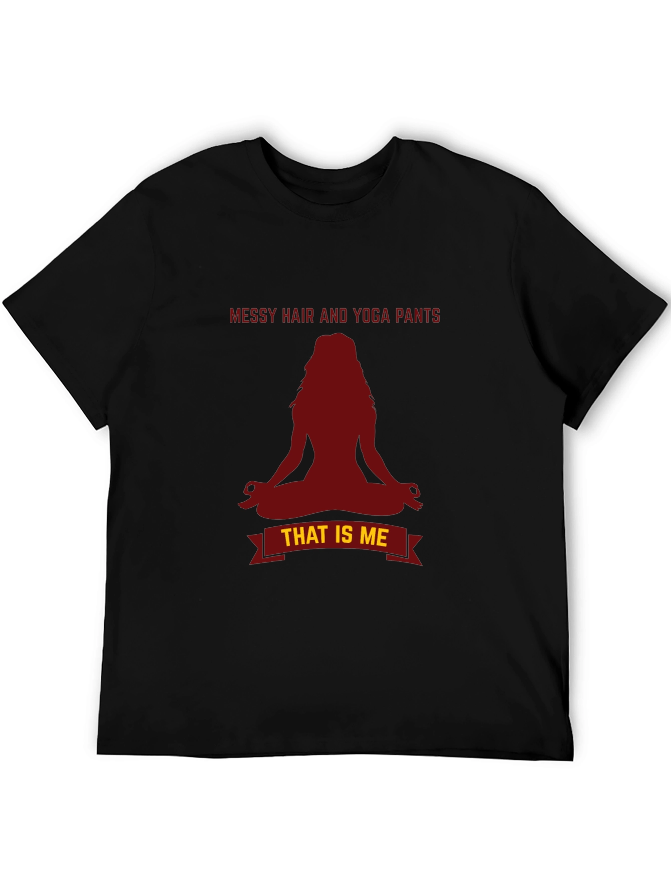 Messy Hair Yoga Pants T-Shirt - Relaxed Fit