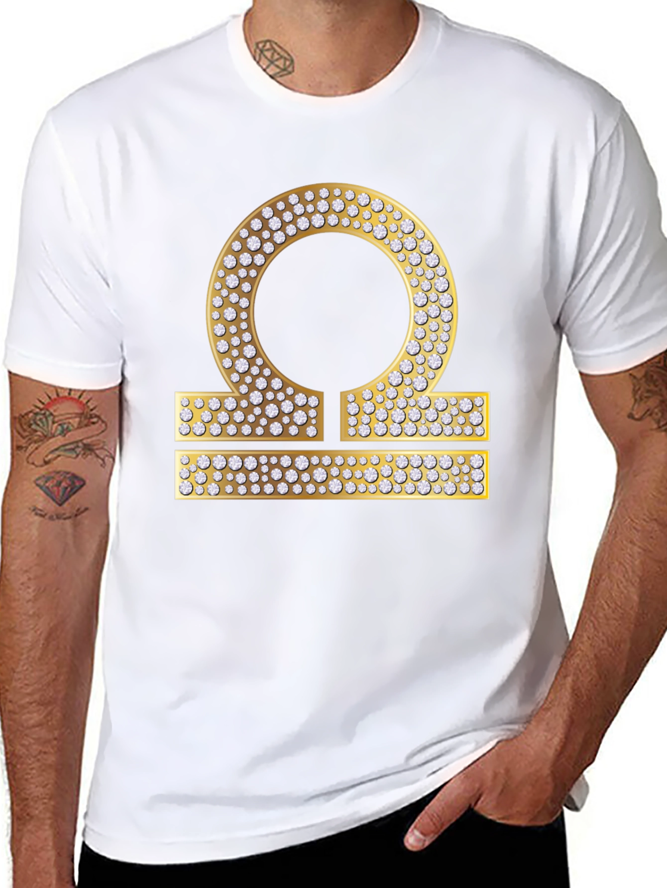 Libra Zodiac Diamond Graphic Tee