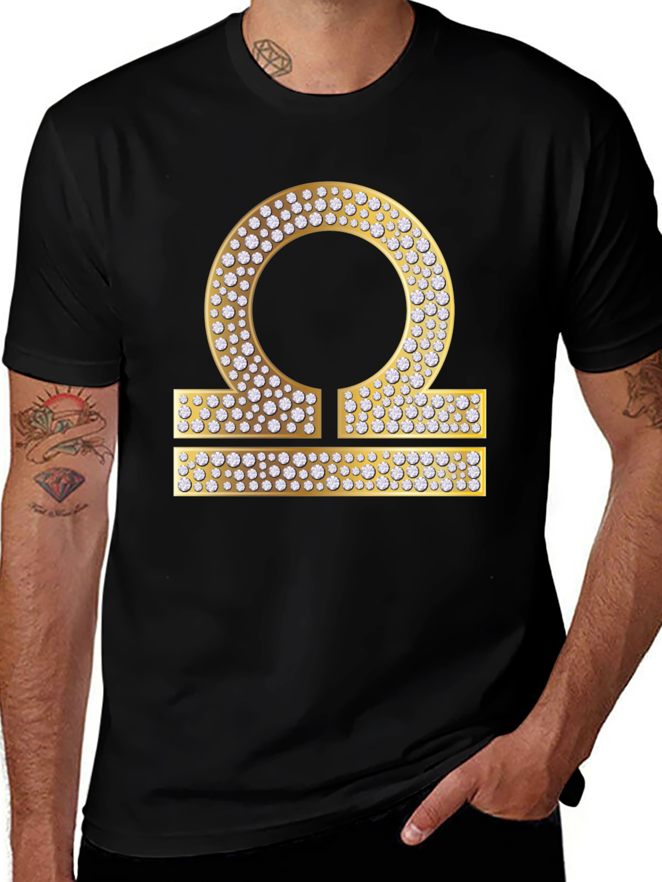 Libra Zodiac Diamond Graphic Tee