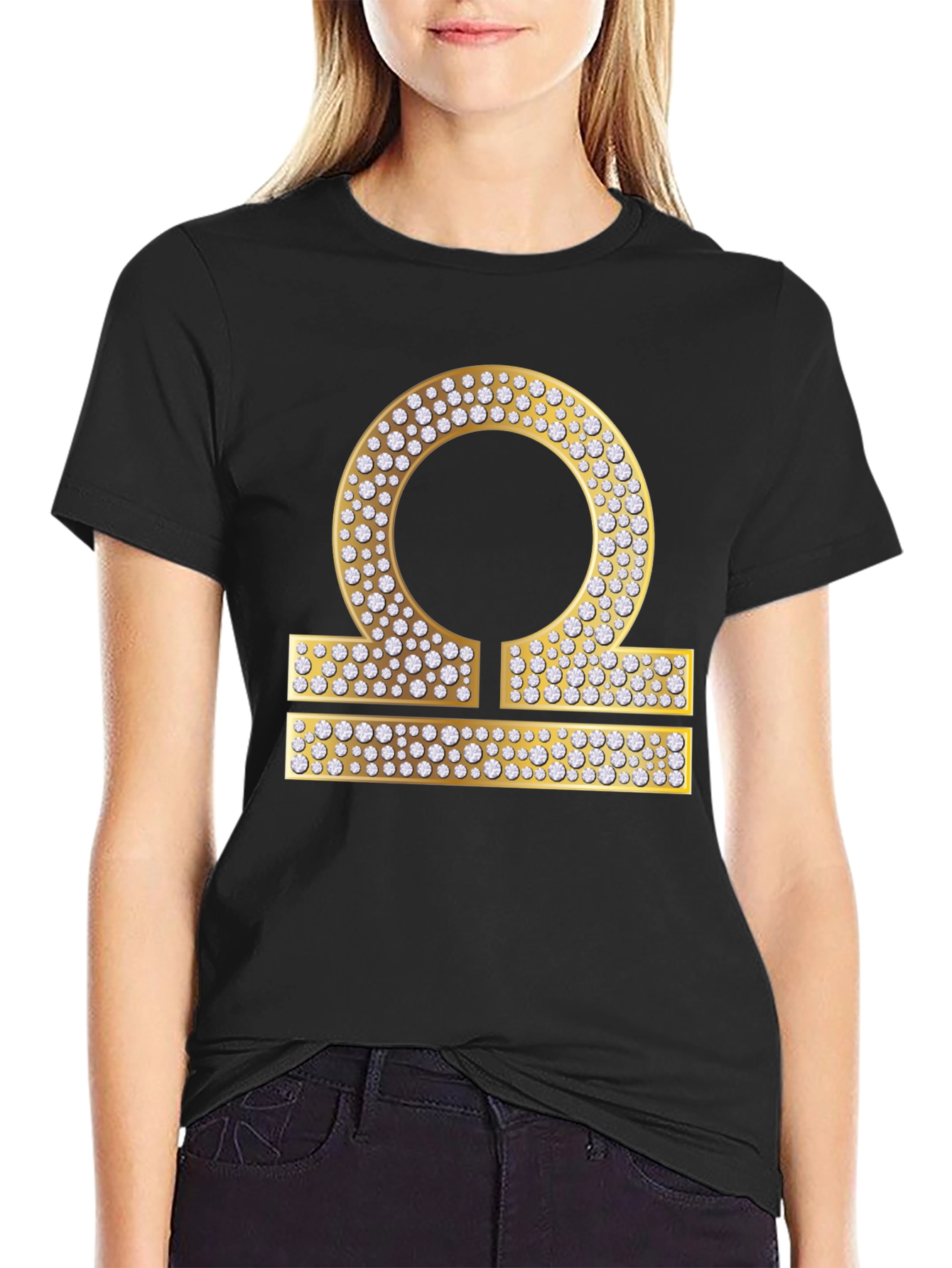 Libra Zodiac Diamond Graphic Tee