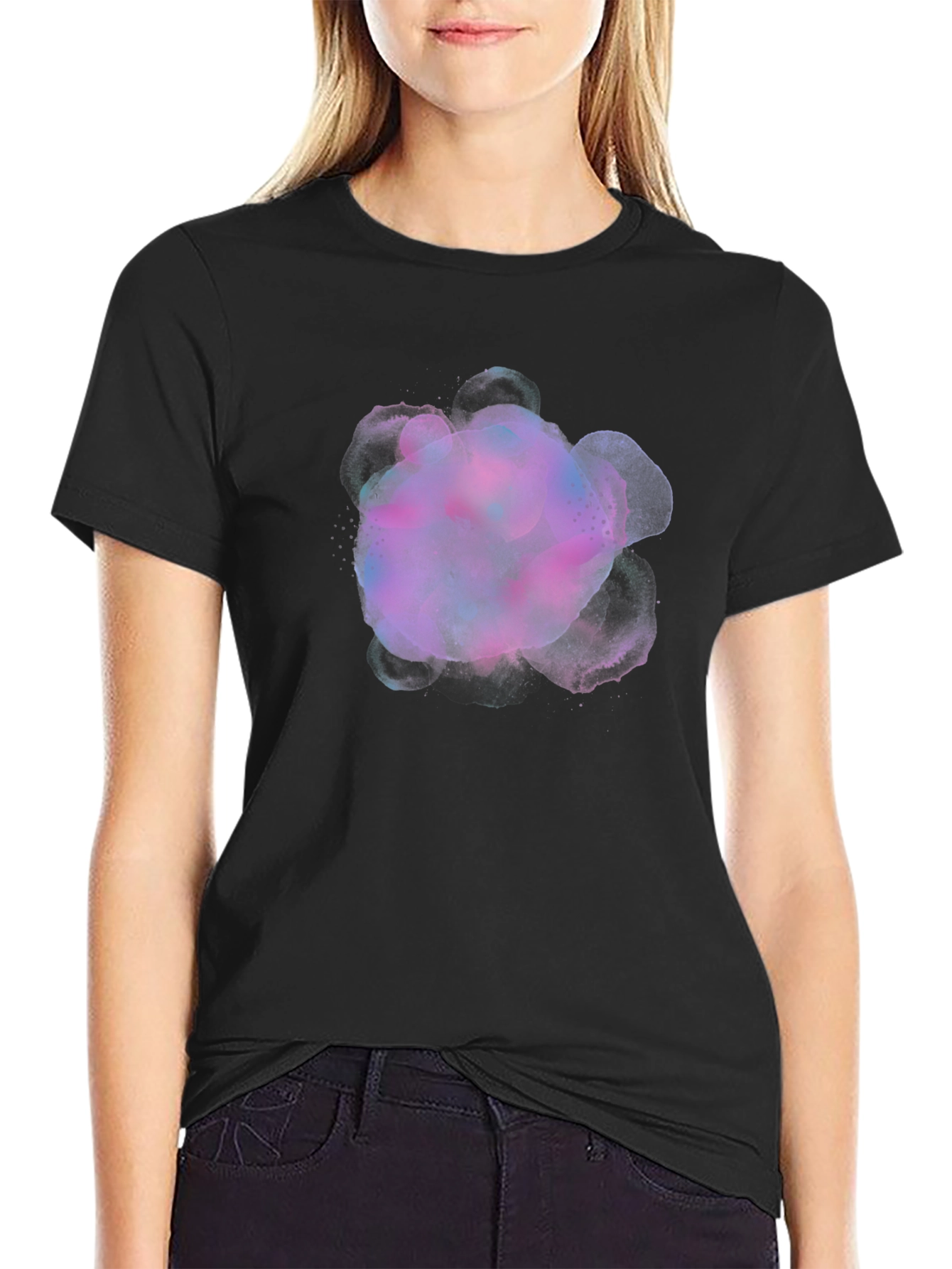 Abstract Ink T-Shirt - Black Graphic Tee