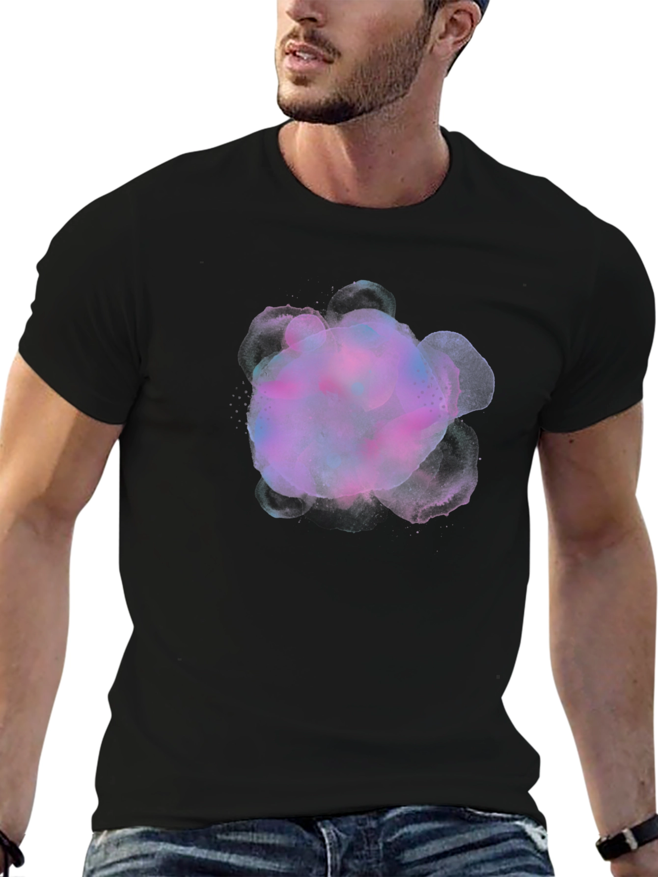 Abstract Ink T-Shirt - Black Graphic Tee