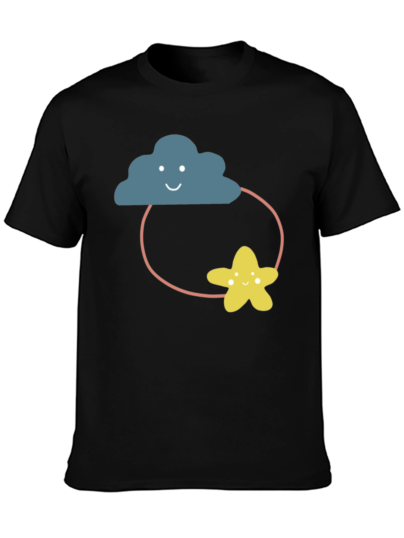 Cute Cloud & Star Graphic Tee