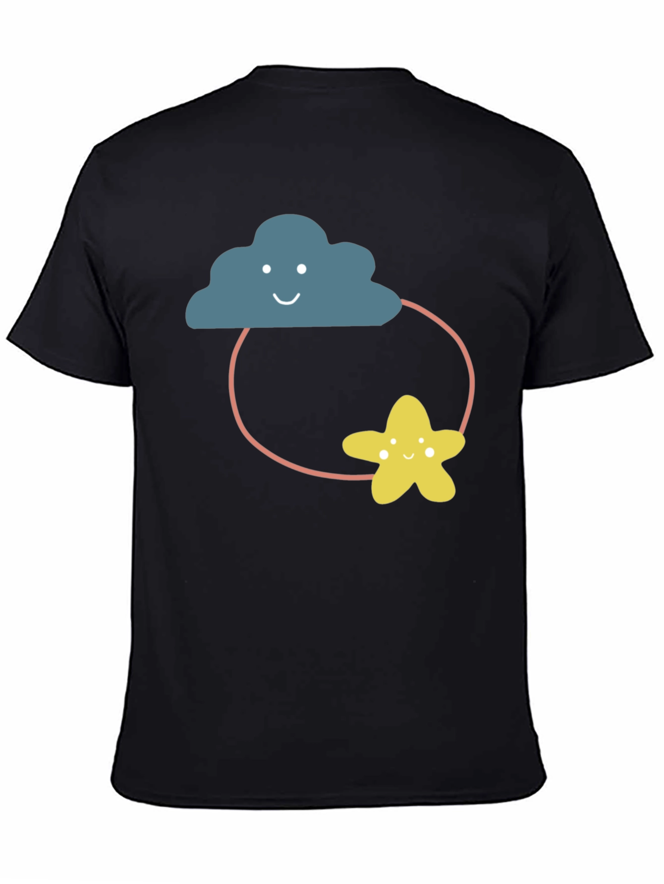 Cute Cloud & Star Graphic Tee