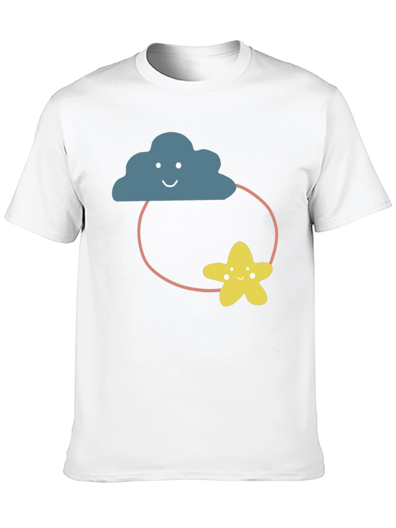 Cute Cloud & Star Graphic Tee