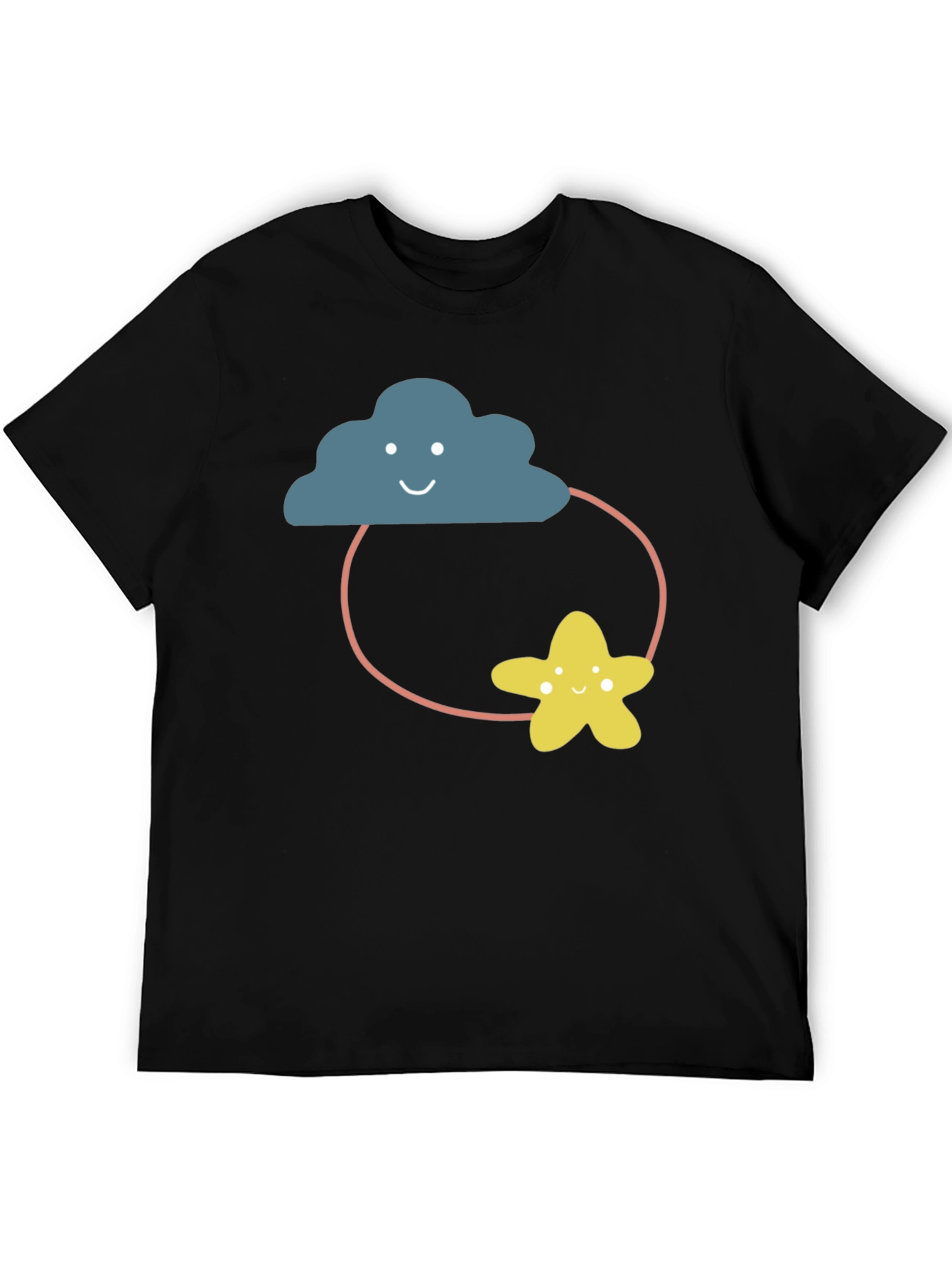 Cute Cloud & Star Graphic Tee