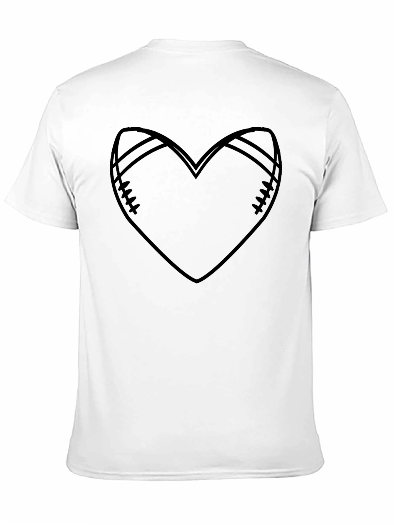 Football Heart Graphic Tee - Sports Love T-Shirt