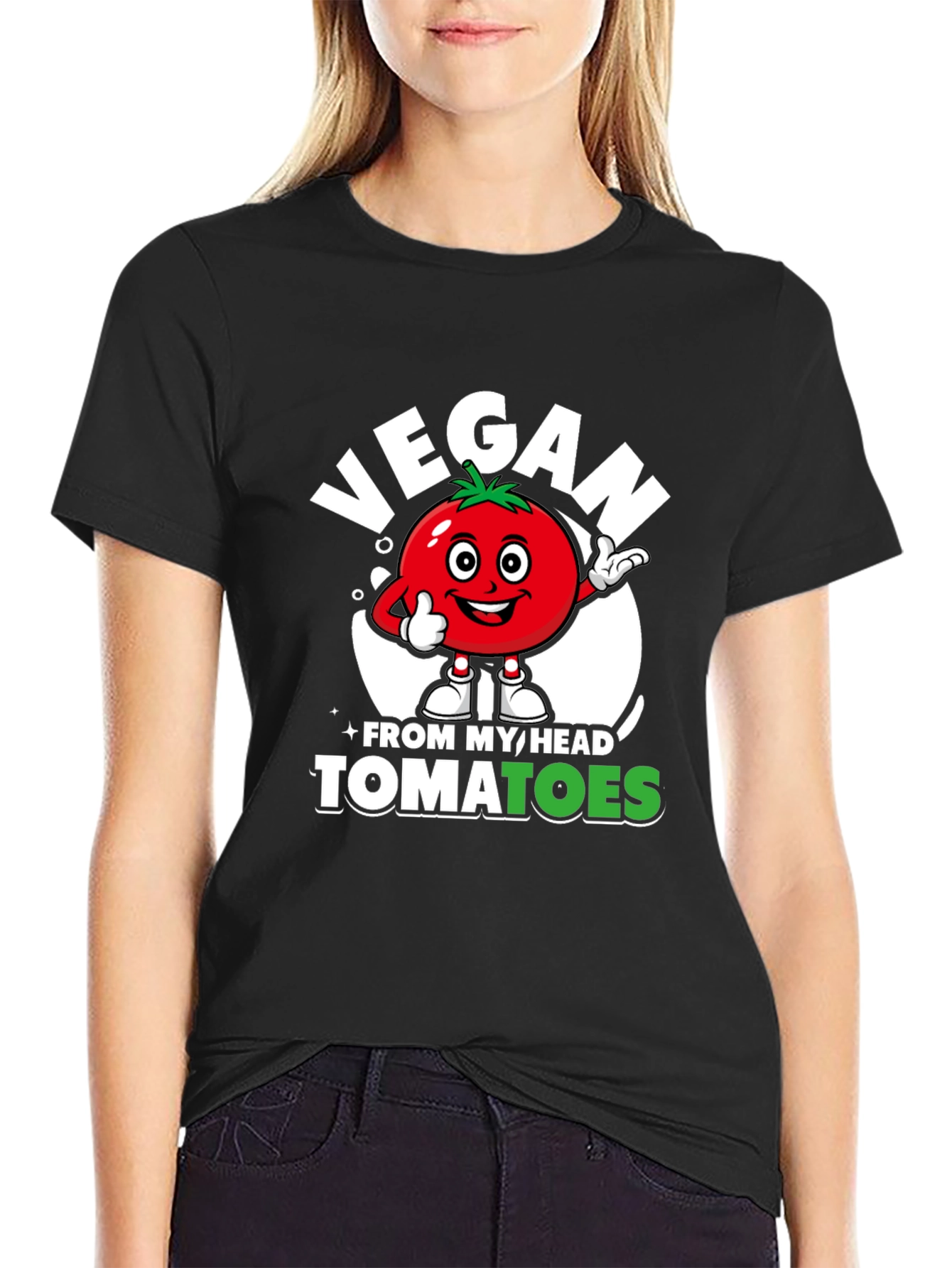 Vegan From My Head Tomatoes Graphic Tee