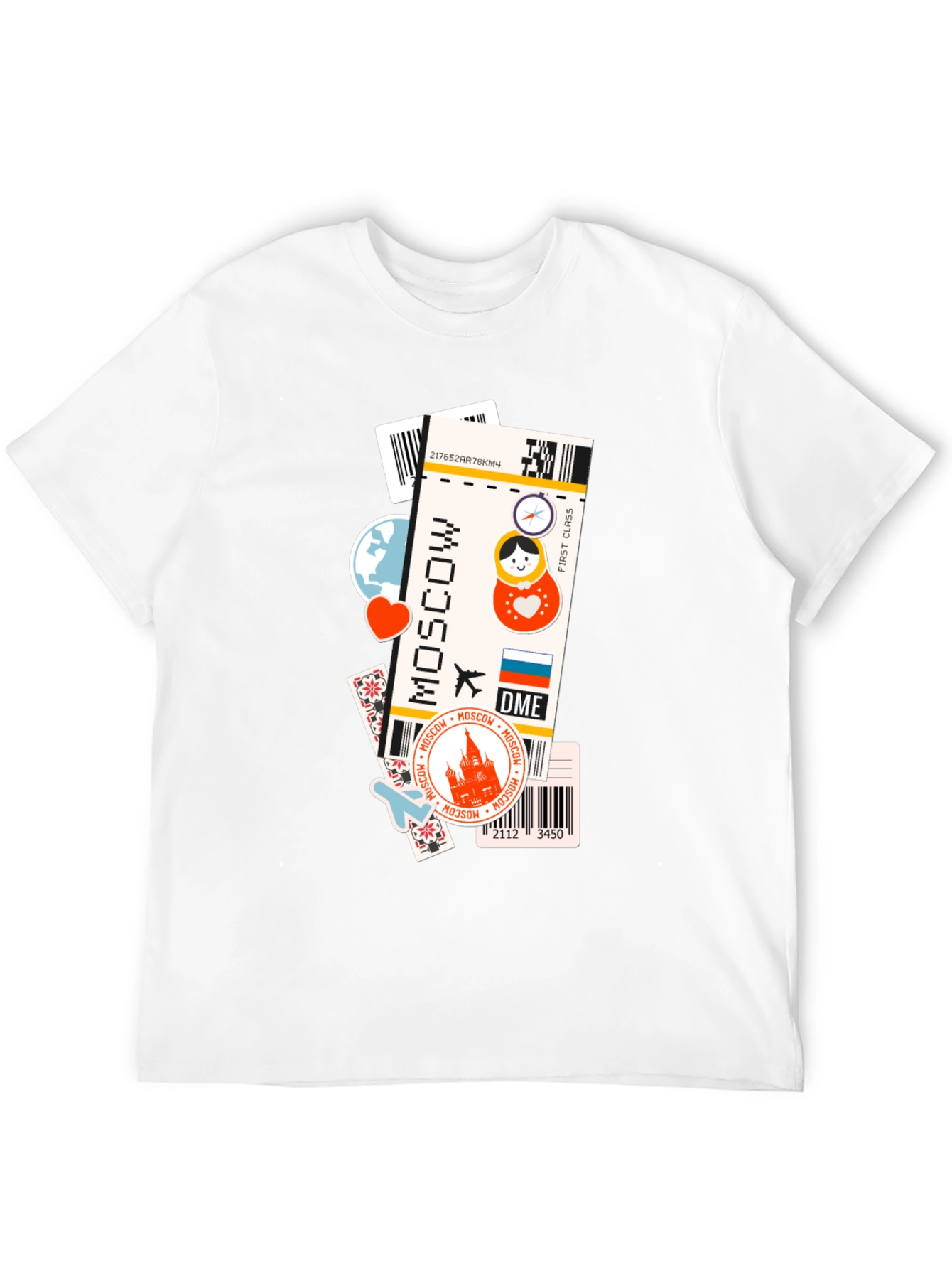 Moscow Travel Ticket T-Shirt