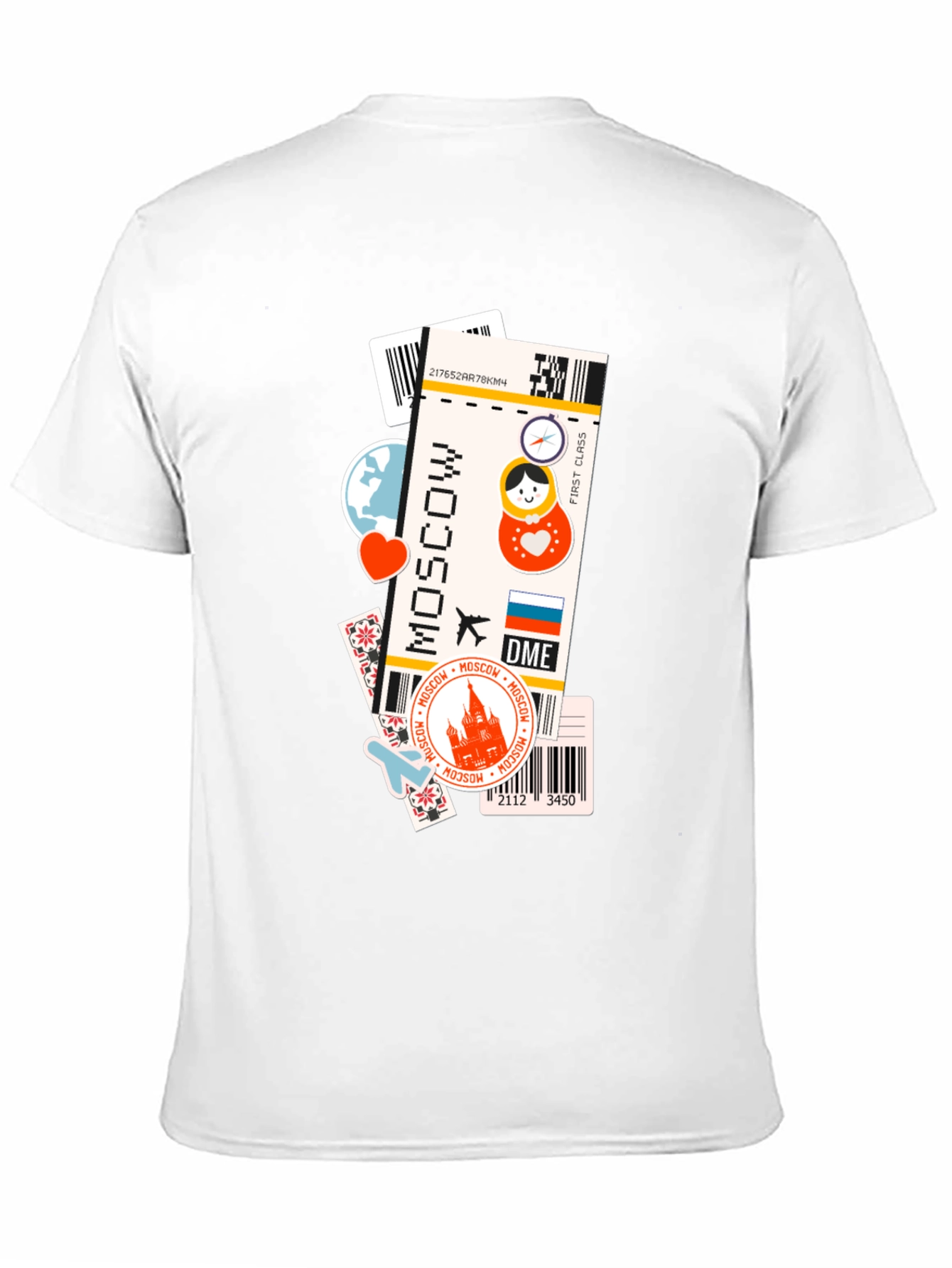 Moscow Travel Ticket T-Shirt