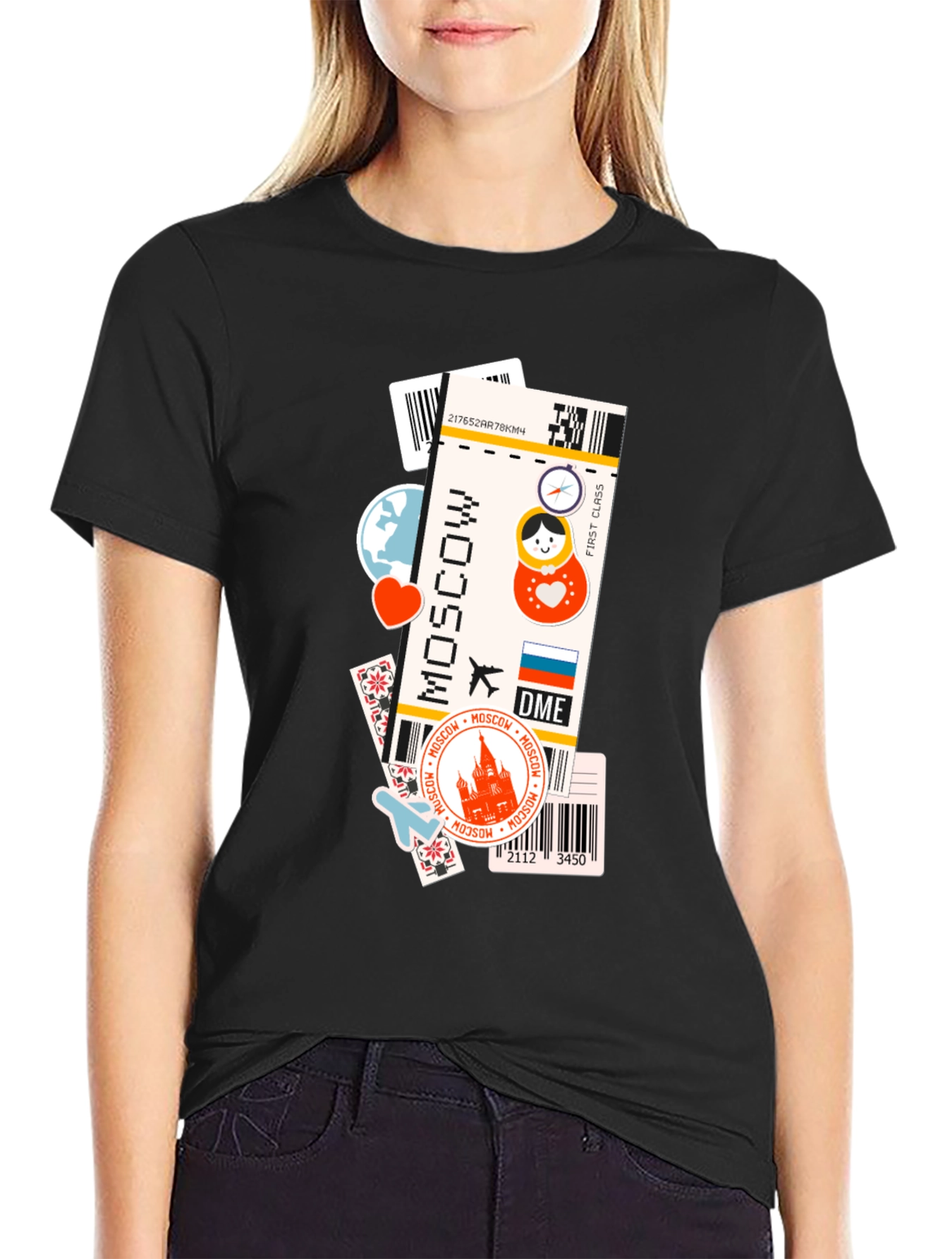 Moscow Travel Ticket T-Shirt