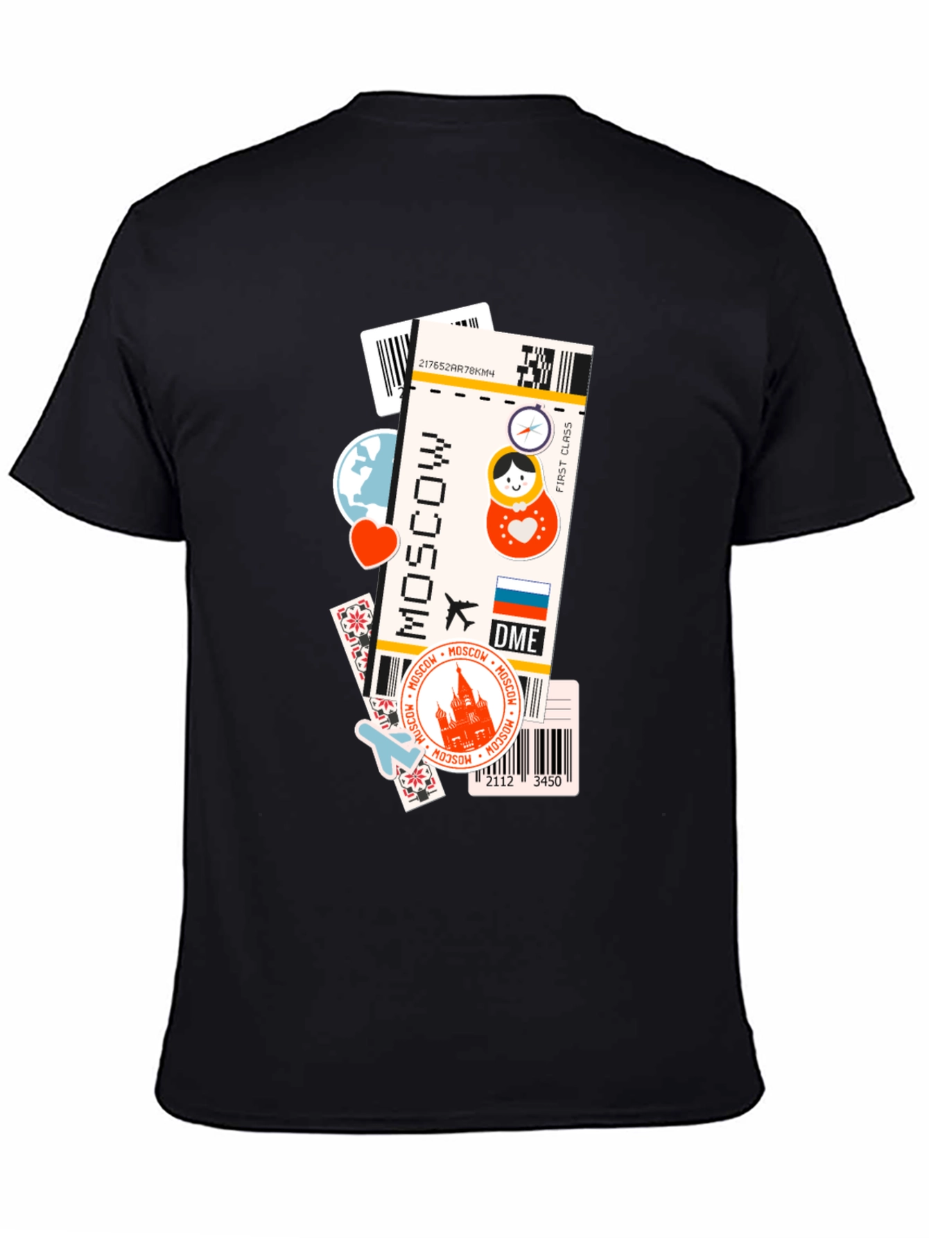 Moscow Travel Ticket T-Shirt