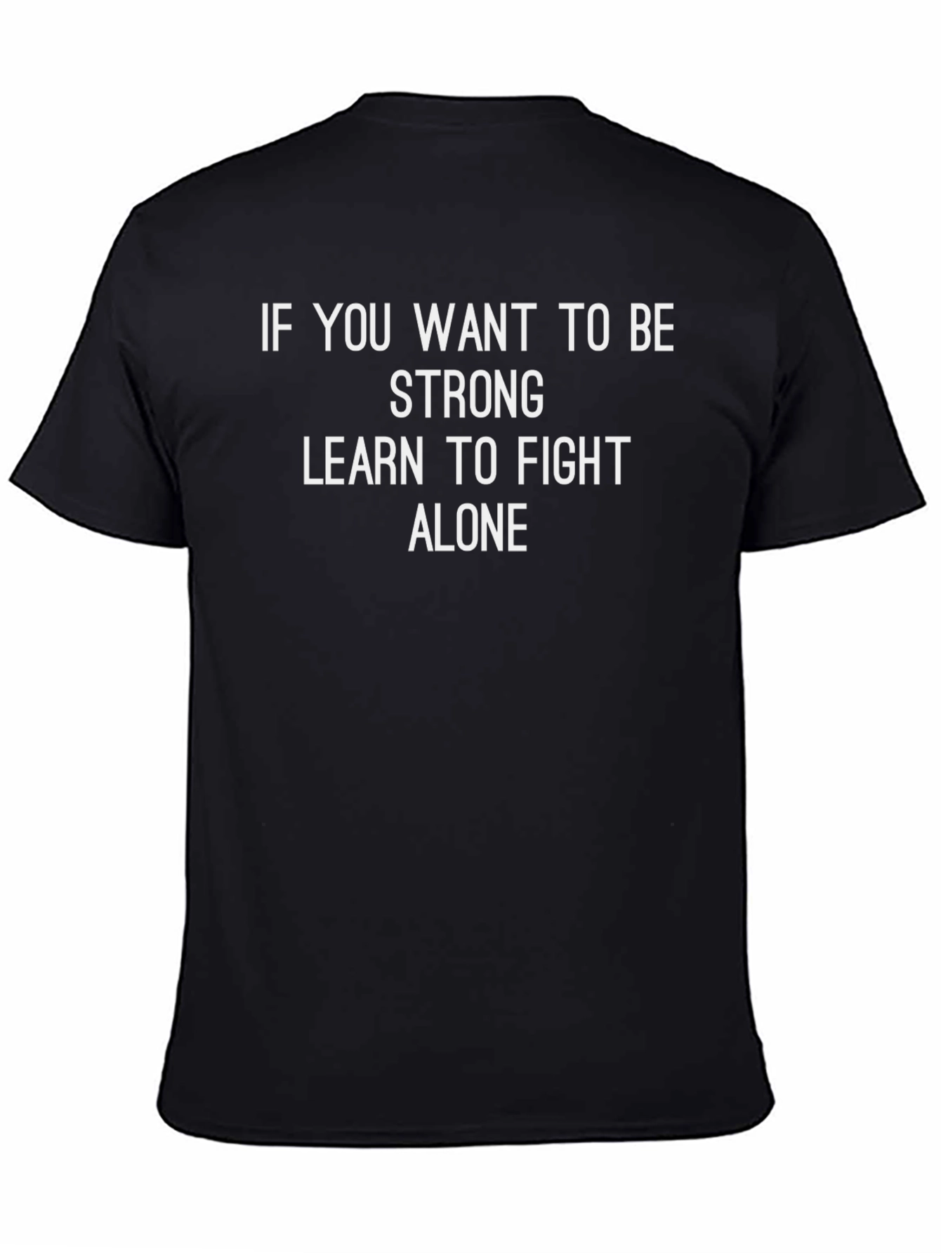 Strong Alone Black Graphic T-Shirt