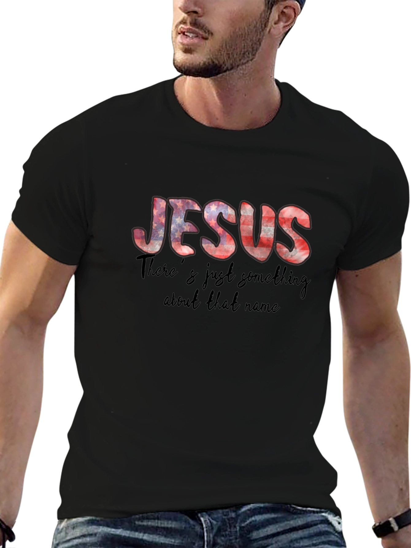 Jesus Graphic Black T-Shirt for Men