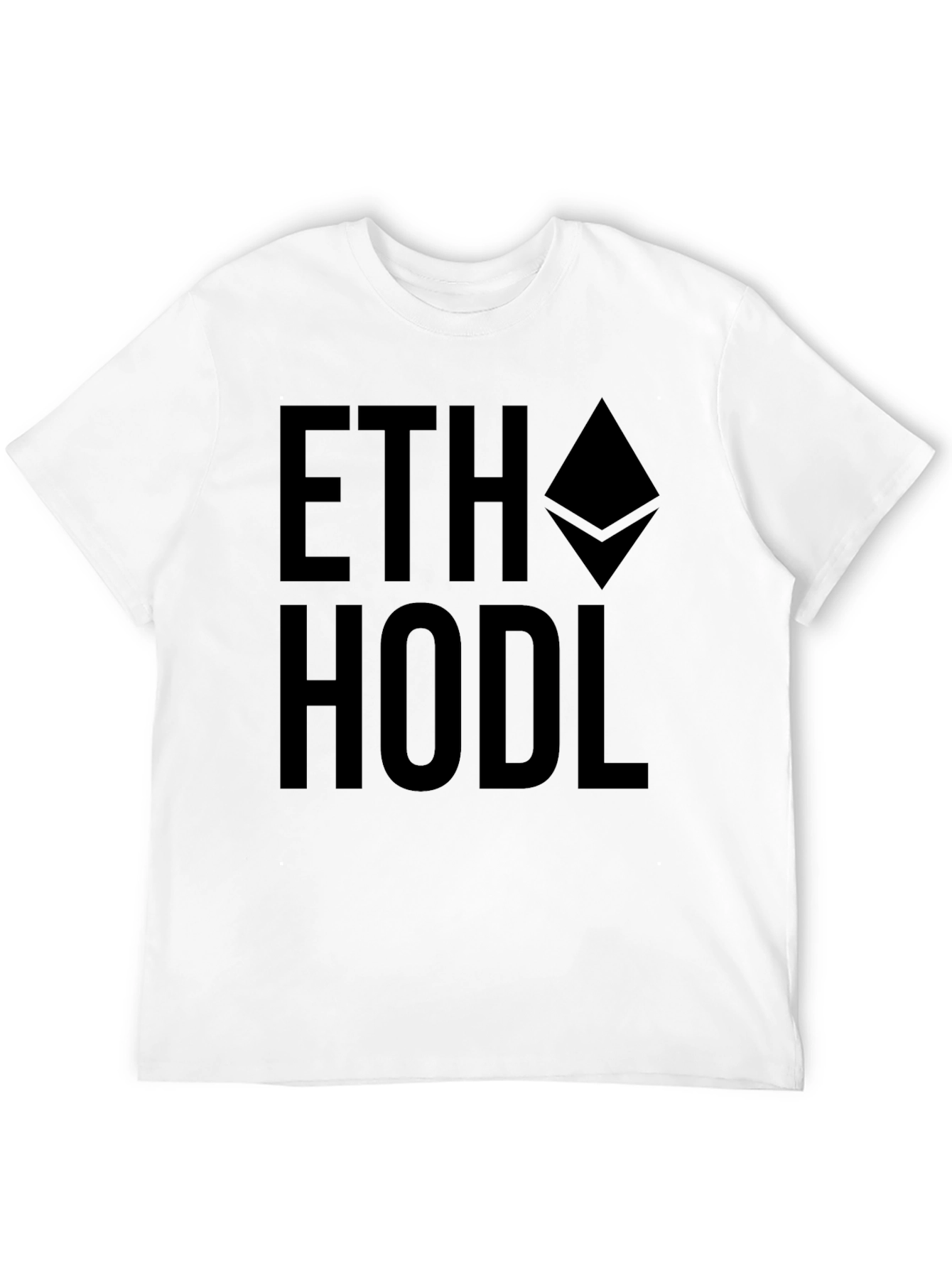 ETH HODL Black T-Shirt - Crypto Investor Apparel