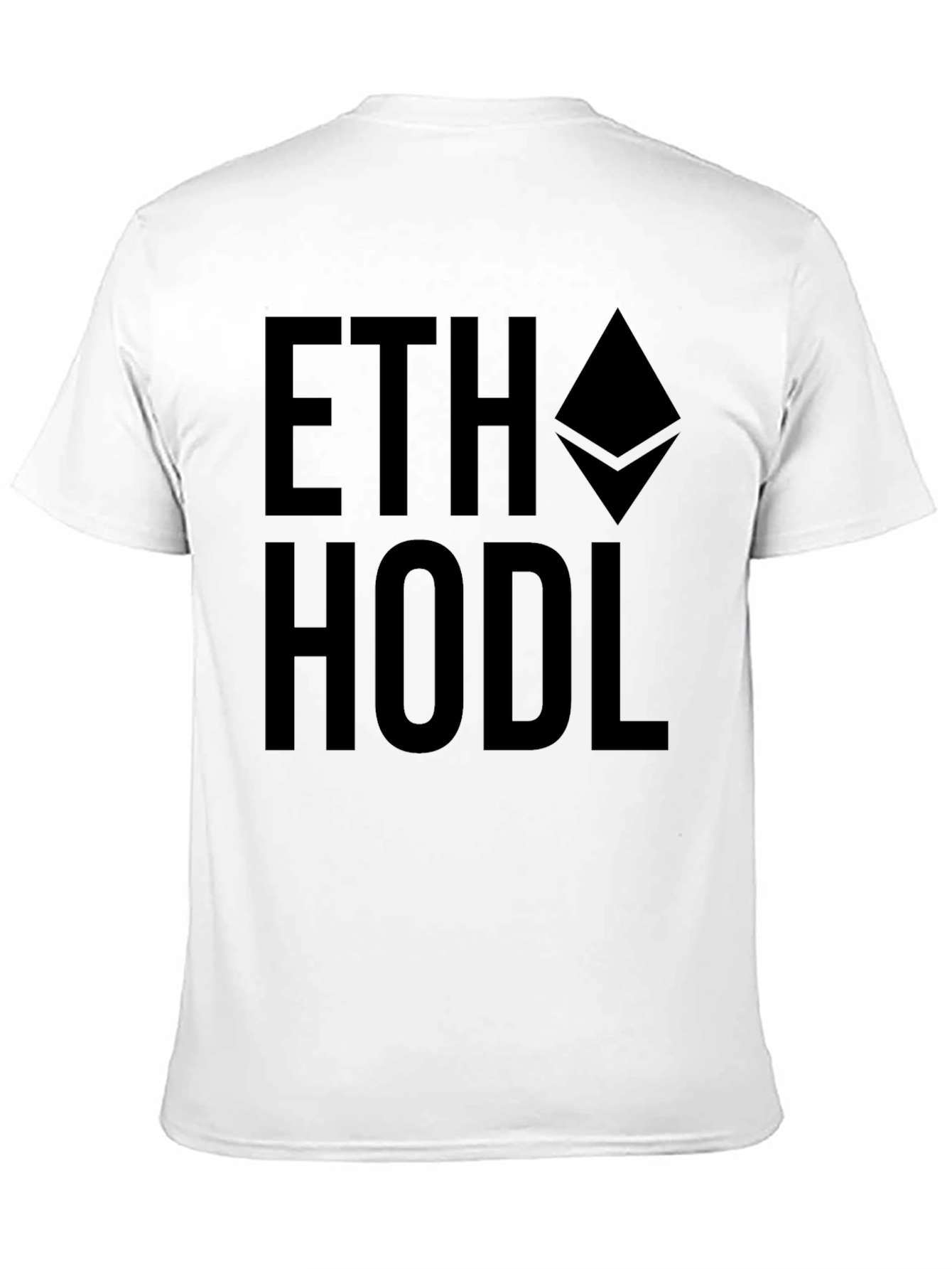 ETH HODL Black T-Shirt - Crypto Investor Apparel